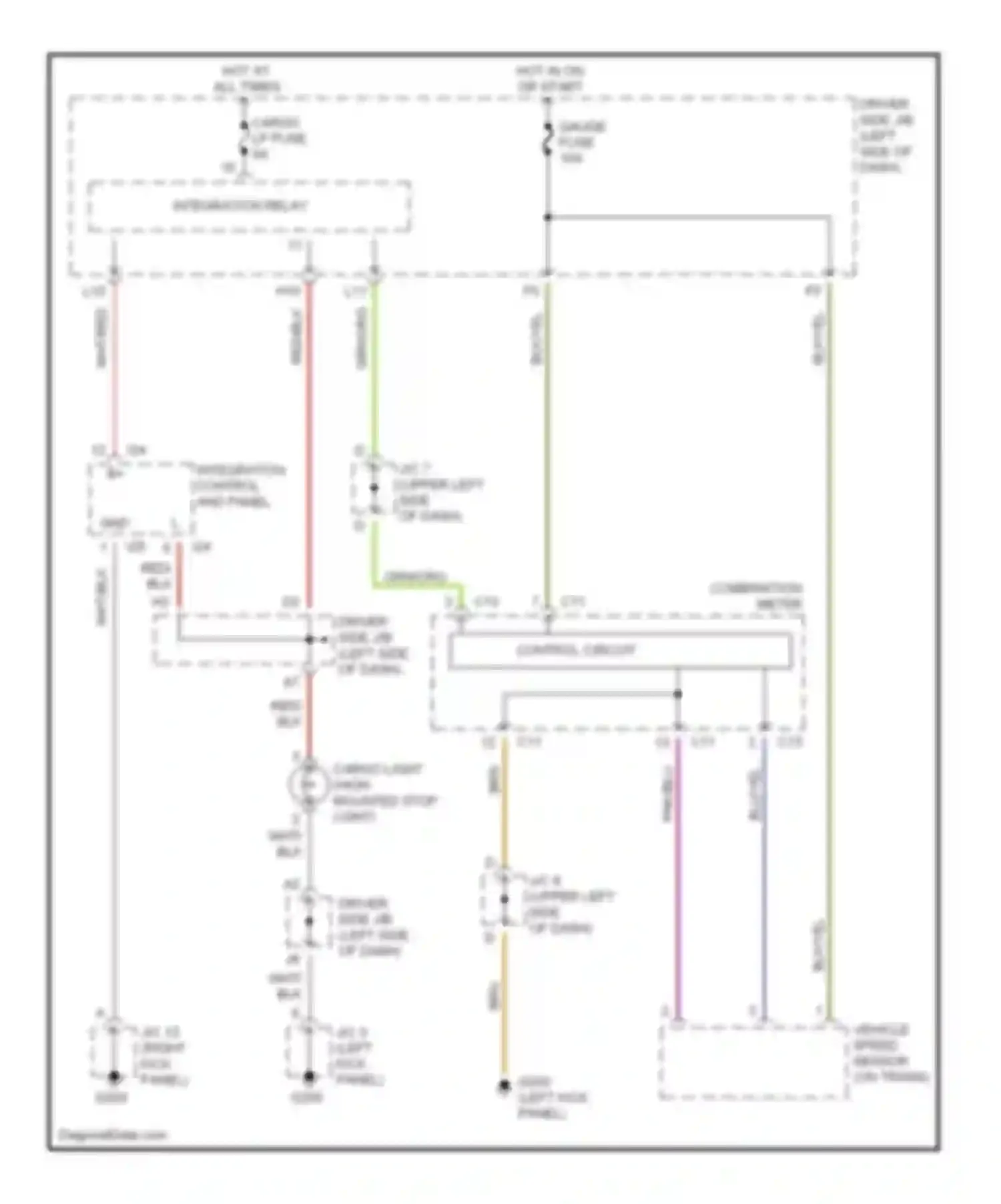 Tundra Toyota I (2000-2002): Cargo light circuit