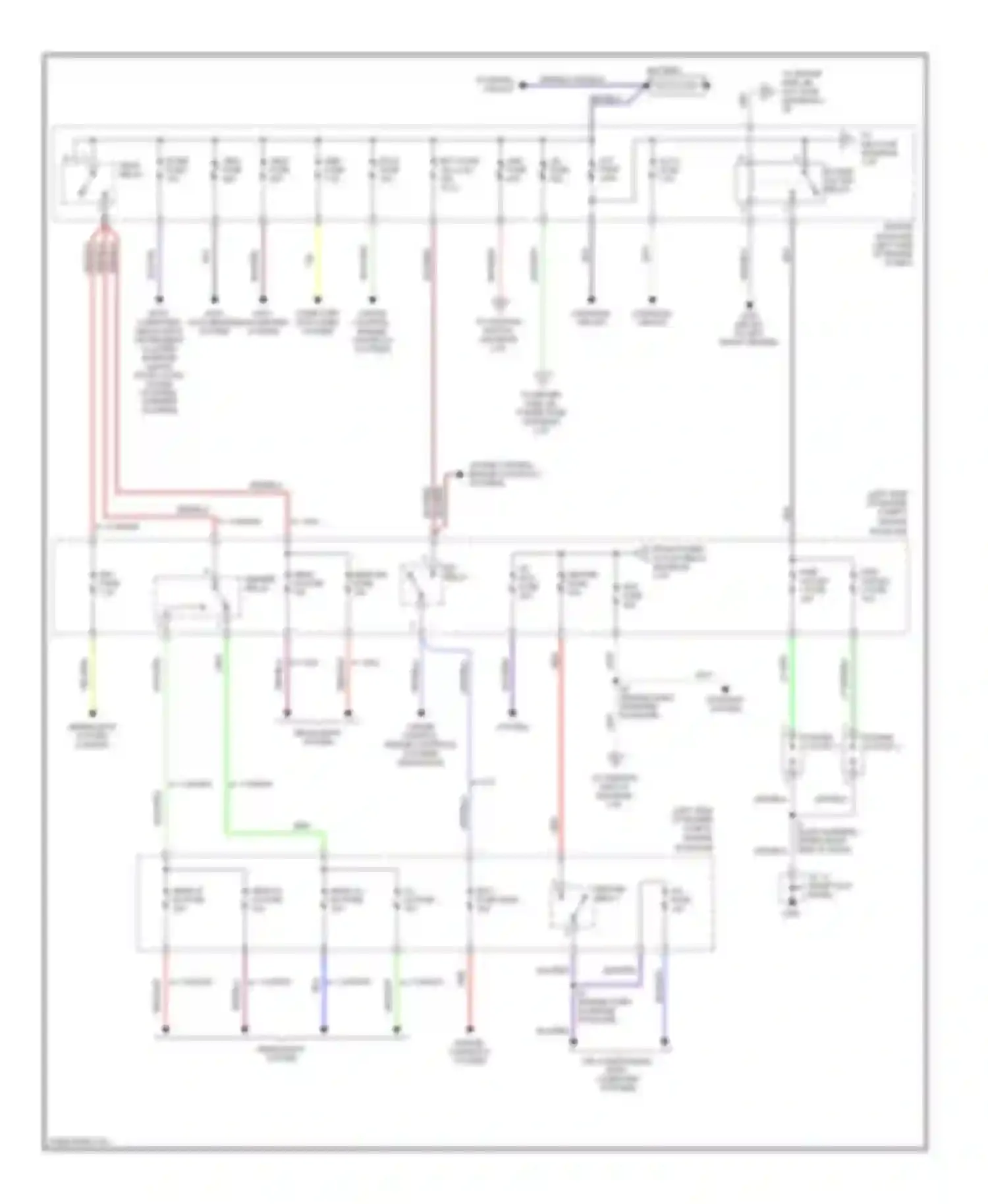Tundra Toyota I (2000-2002): Power distribution circuit (1 of 2)
