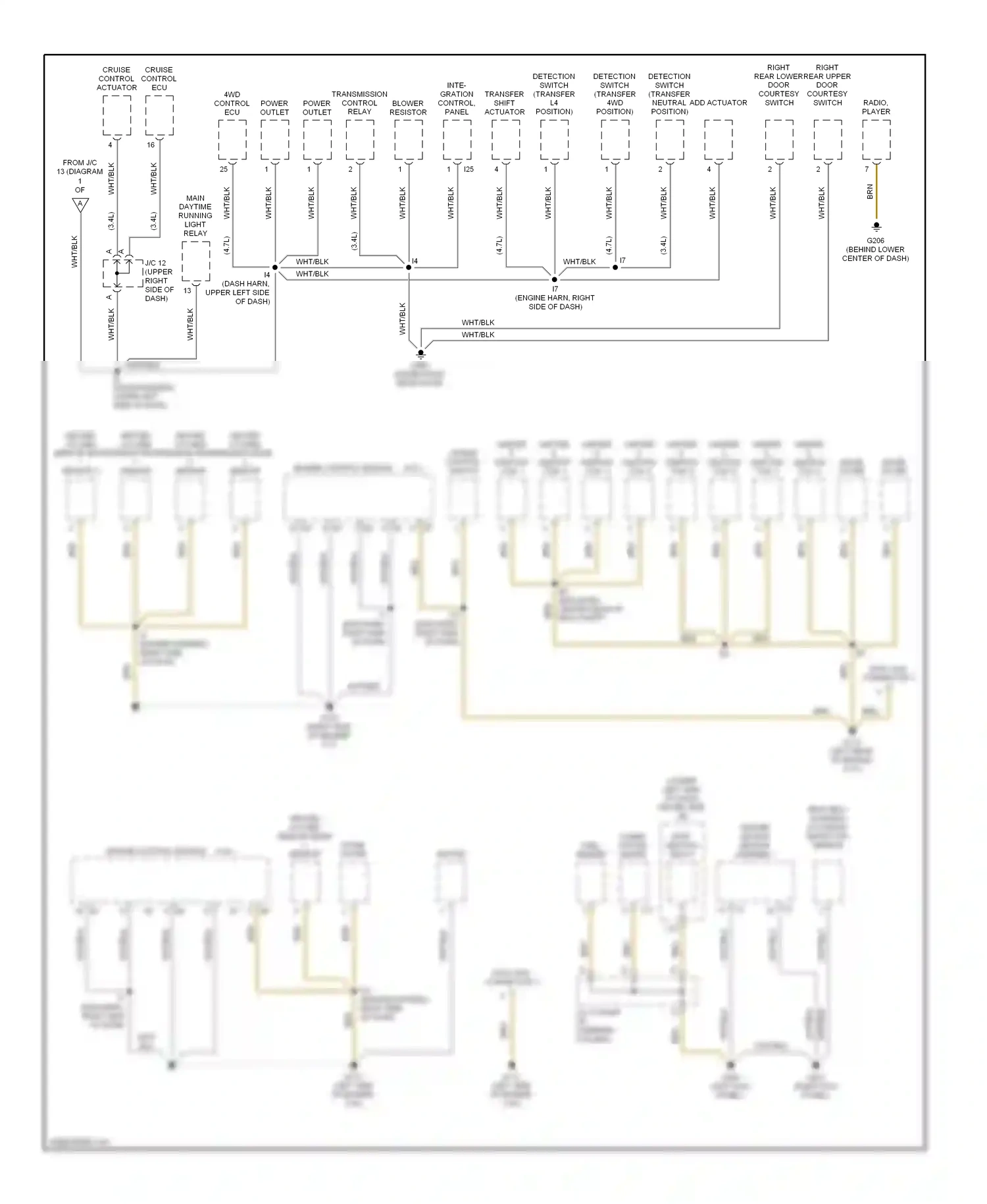 Toyota Tundra I (2000-2002) engine control module wiring diagram  (1 of 2)