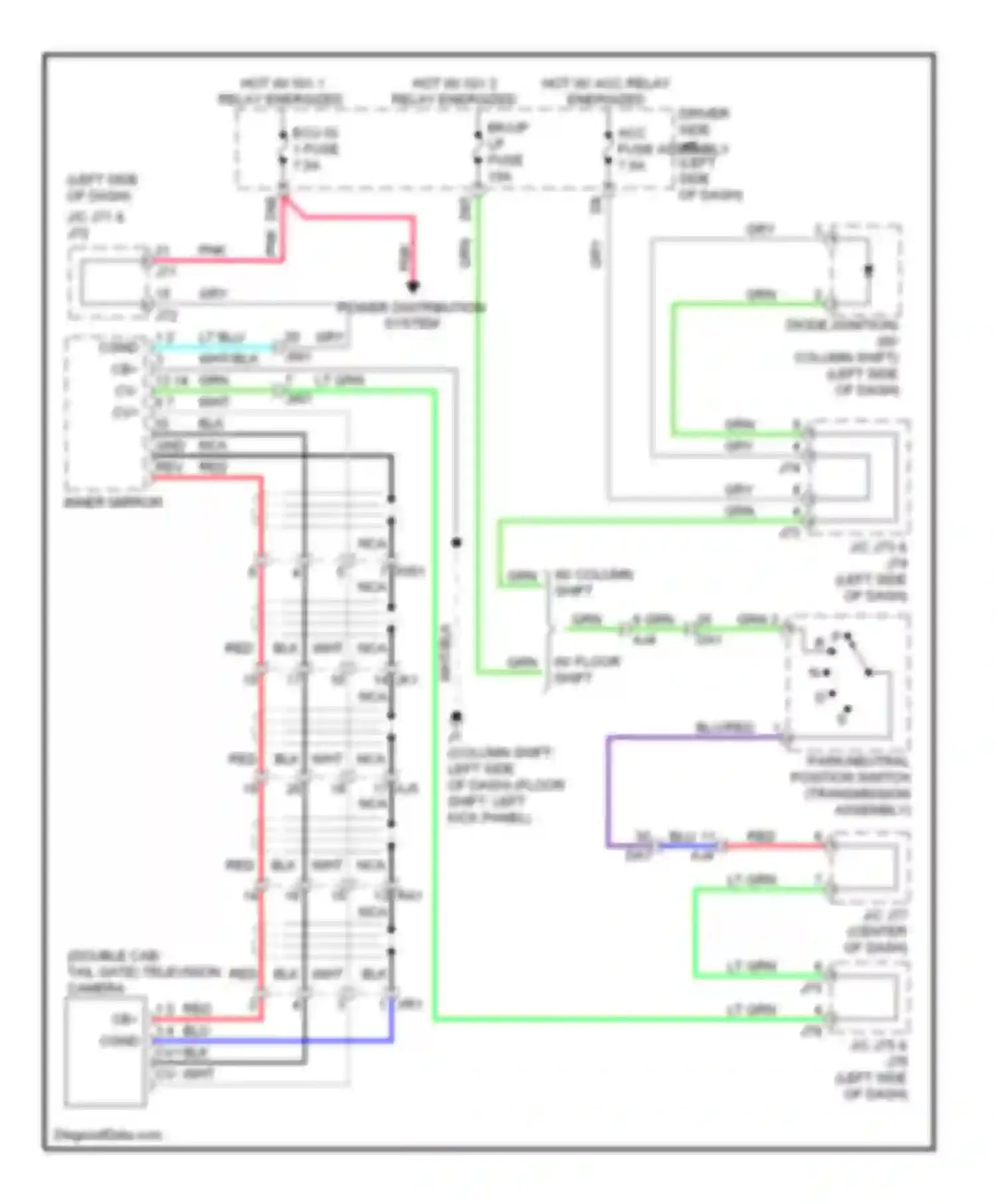 Tundra Toyota II (2007-2013): Rear view camera circuit