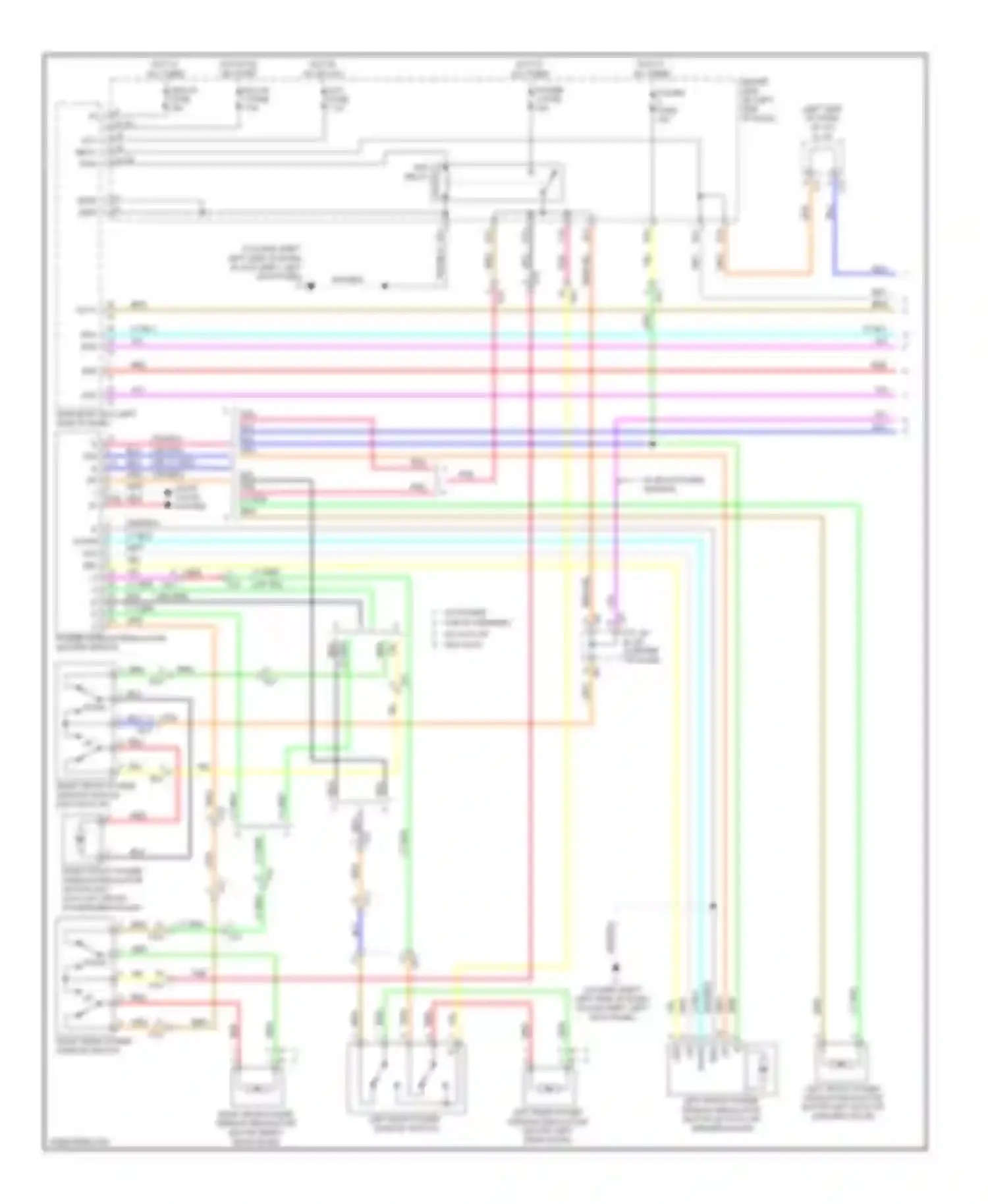 Tundra Toyota II (2007-2013): Power windows circuit, except regular cab (1 of 2)