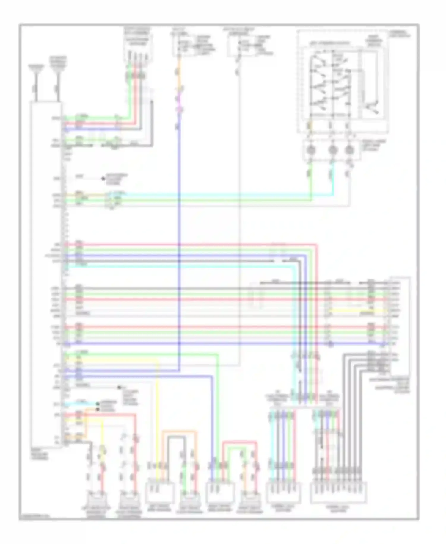 Tundra Toyota II (2007-2013): Radio circuit, without navigation with built-in amplifier