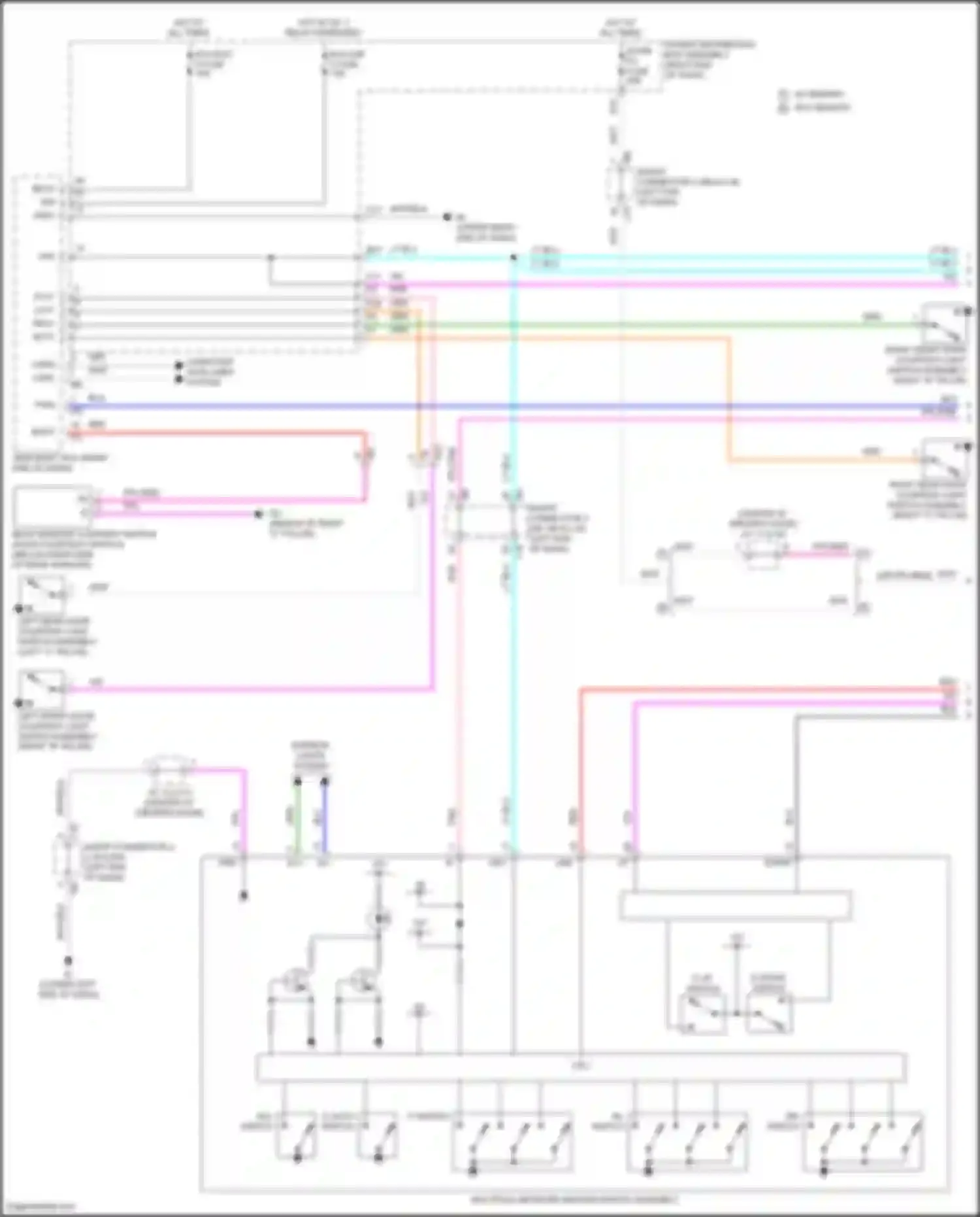 Tundra Toyota III (2021-2024): Power windows circuit (1 of 4)