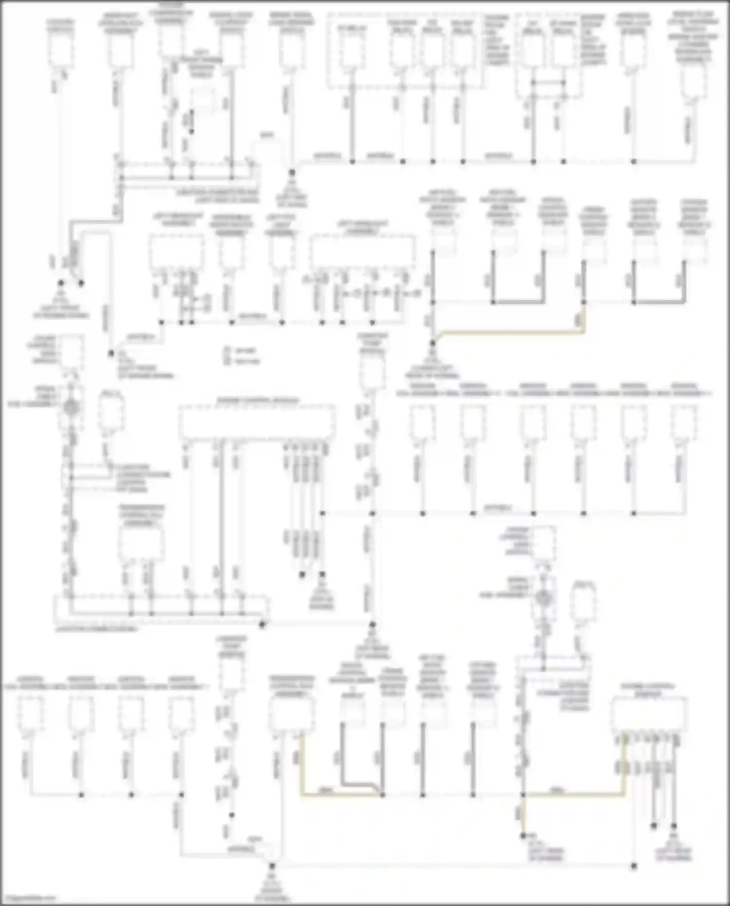 Venza Toyota I facelift (2012-2017): Ground distribution circuit (1 of 4)