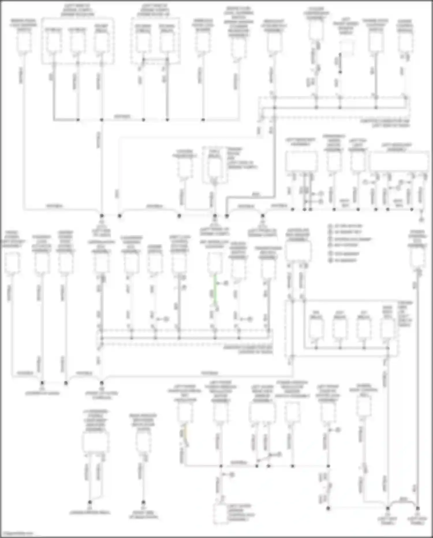 Venza Toyota I facelift (2012-2017): Ground distribution circuit (2 of 4)