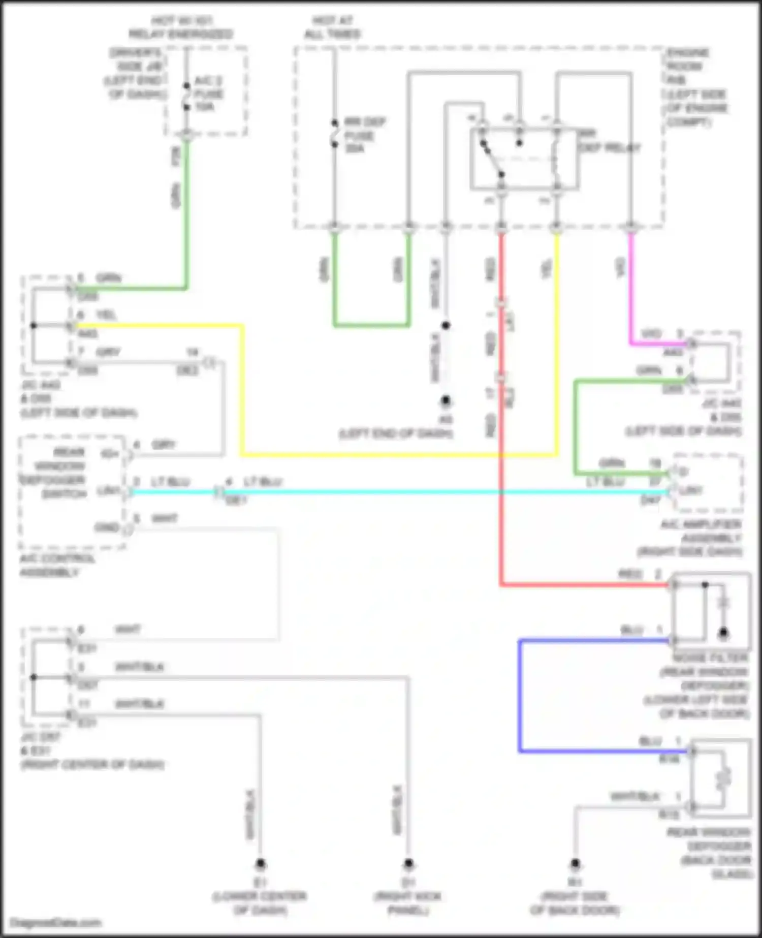 Wiring diagram a/c amplifier assembly for Toyota Venza I facelift (2012-2017) (7 of 7)