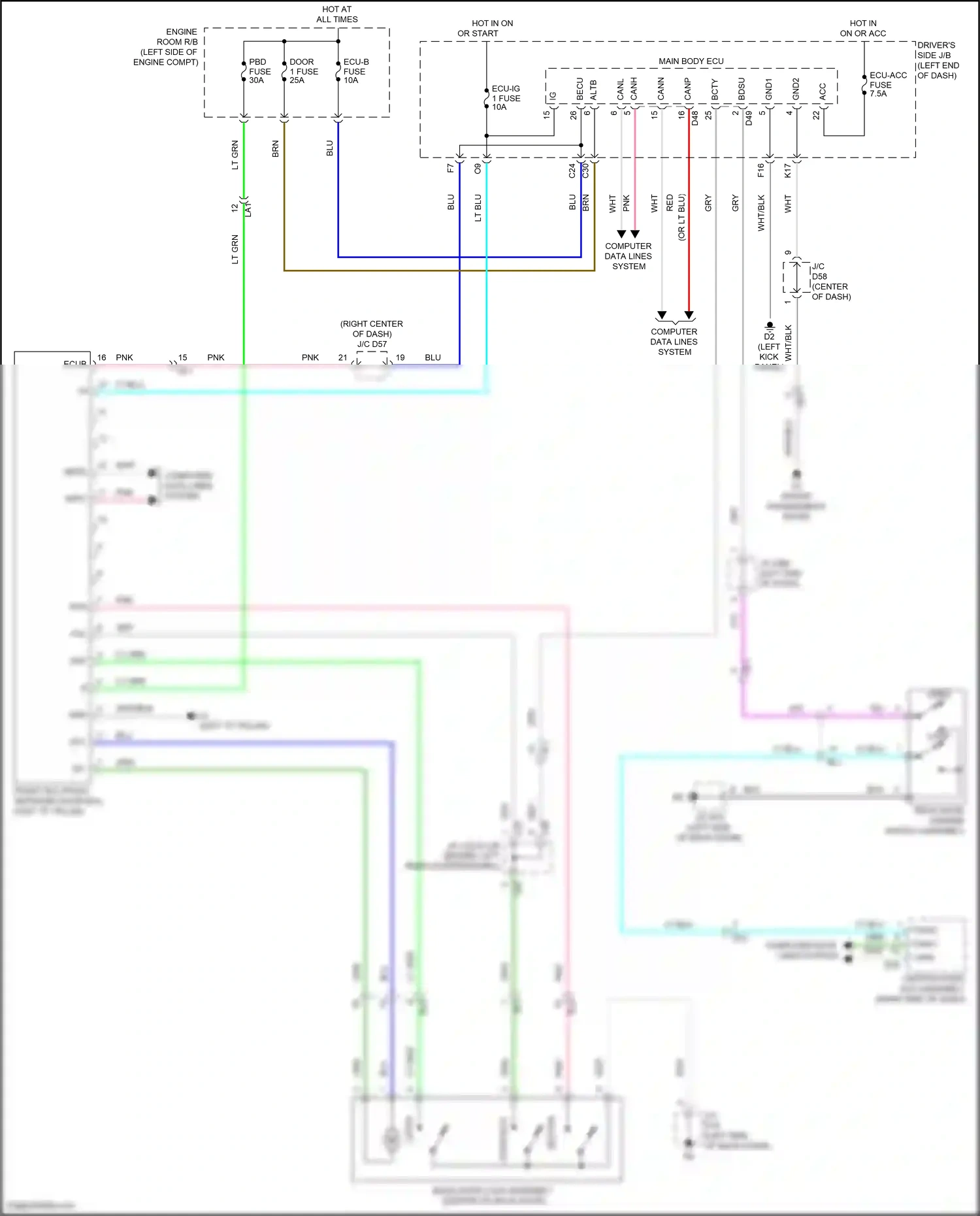 Wiring diagram blk for Toyota Venza I facelift (2012-2017) (1 of 109)