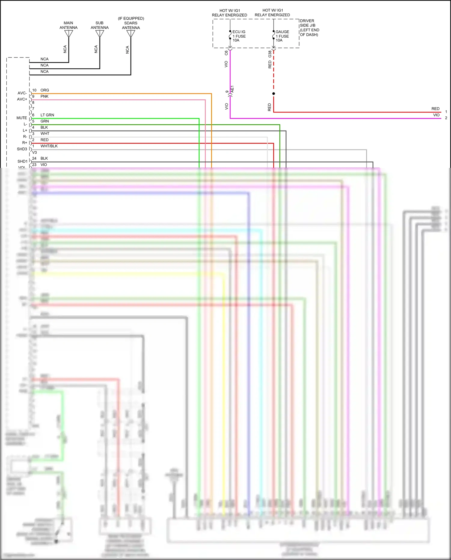Wiring diagram ca+ for Toyota Venza I facelift (2012-2017) (1 of 6)