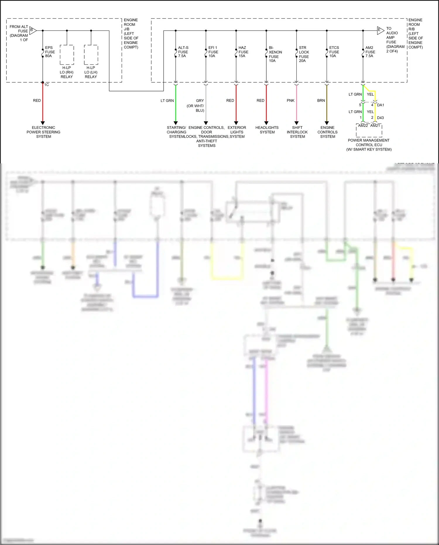 Toyota Venza I facelift (2012-2017) engine switch wiring diagram  (4 of 6)