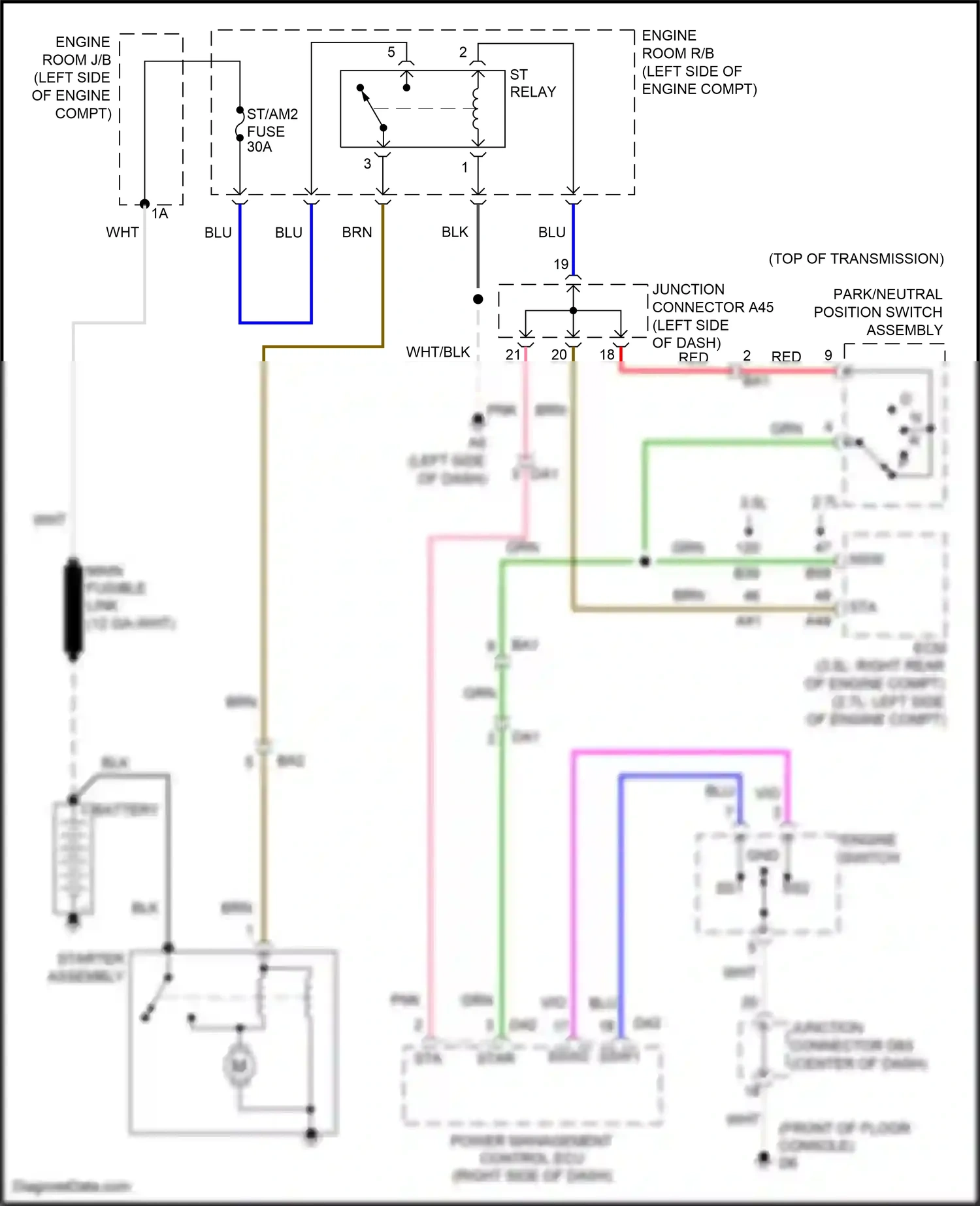 Toyota Venza I facelift (2012-2017) engine switch wiring diagram  (6 of 6)