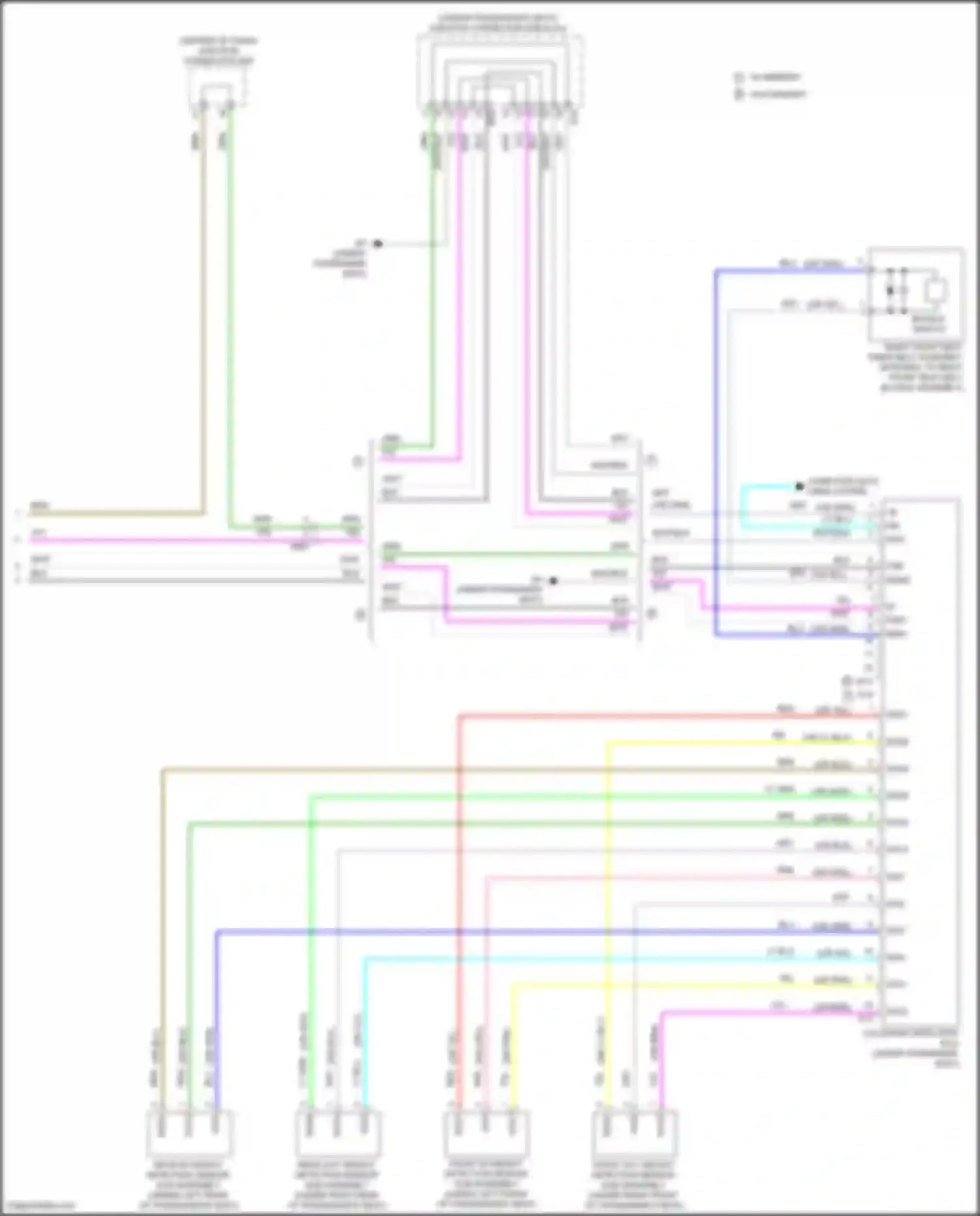 Wiring diagram front in weight detection sensor sub assembly for Toyota Venza I facelift (2012-2017) (1 of 1)