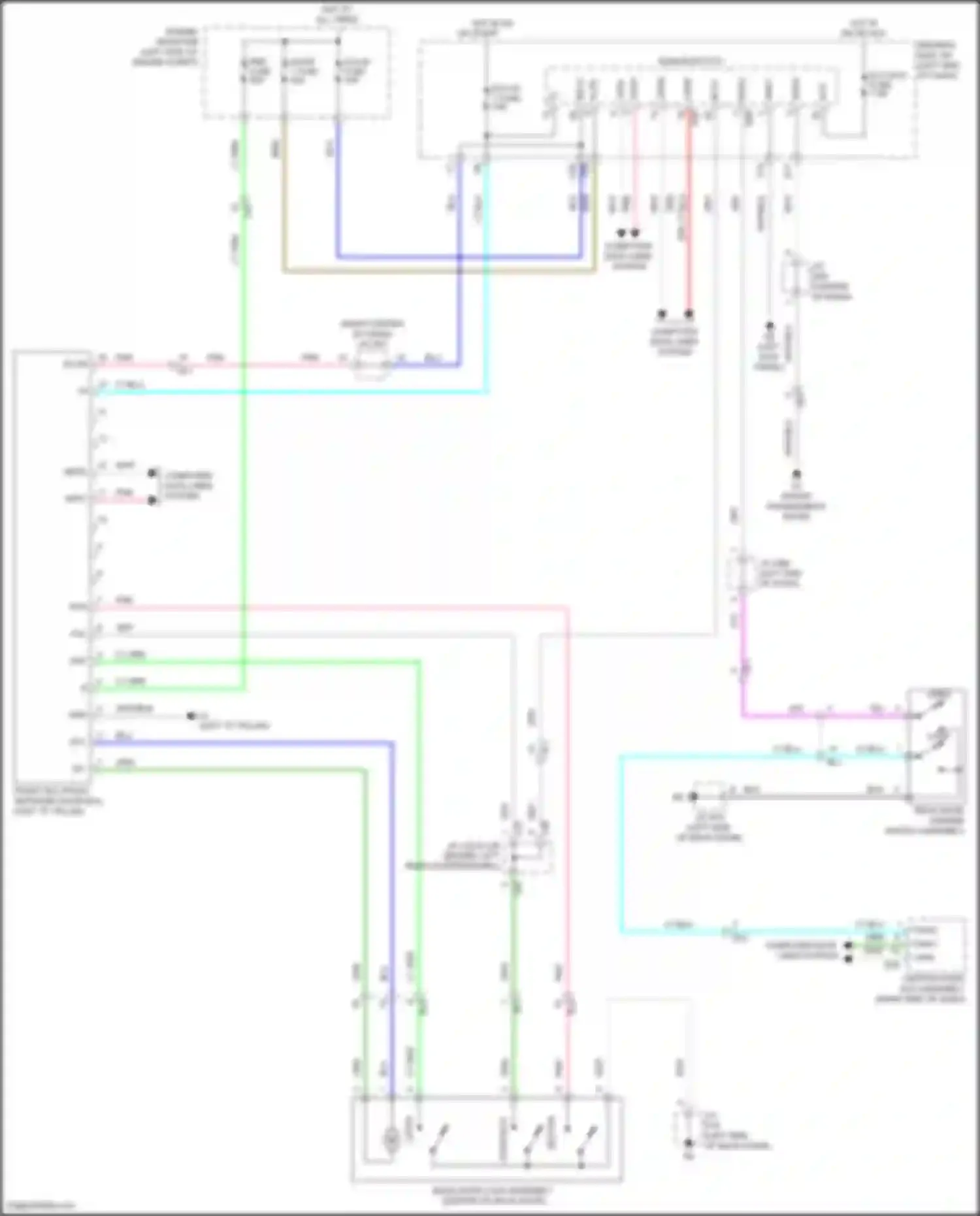 Wiring diagram front multiplex network door ecu for Toyota Venza I facelift (2012-2017) (1 of 9)