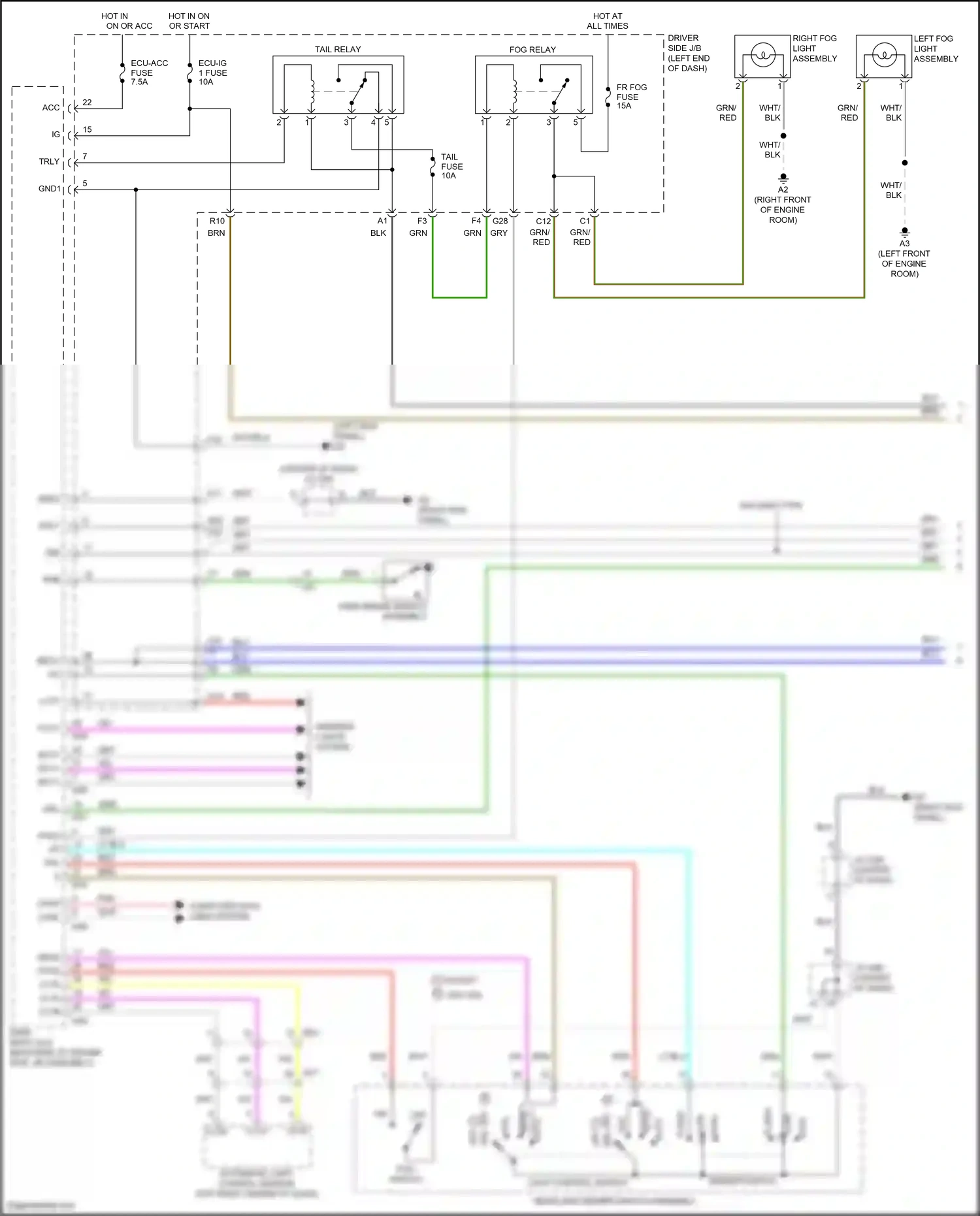 Toyota Venza I facelift (2012-2017) halogen type wiring diagram  (2 of 4)