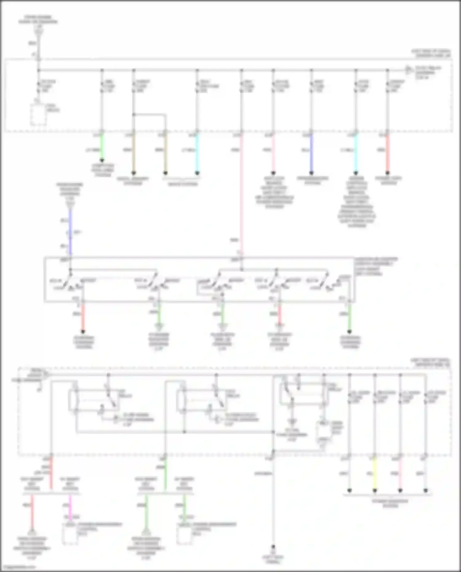 Wiring diagram ignition or starter switch assembly for Toyota Venza I facelift (2012-2017) (1 of 2)