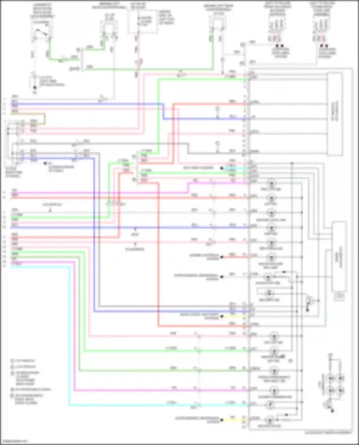 Wiring diagram lcd display for Toyota Venza I facelift (2012-2017) (3 of 4)