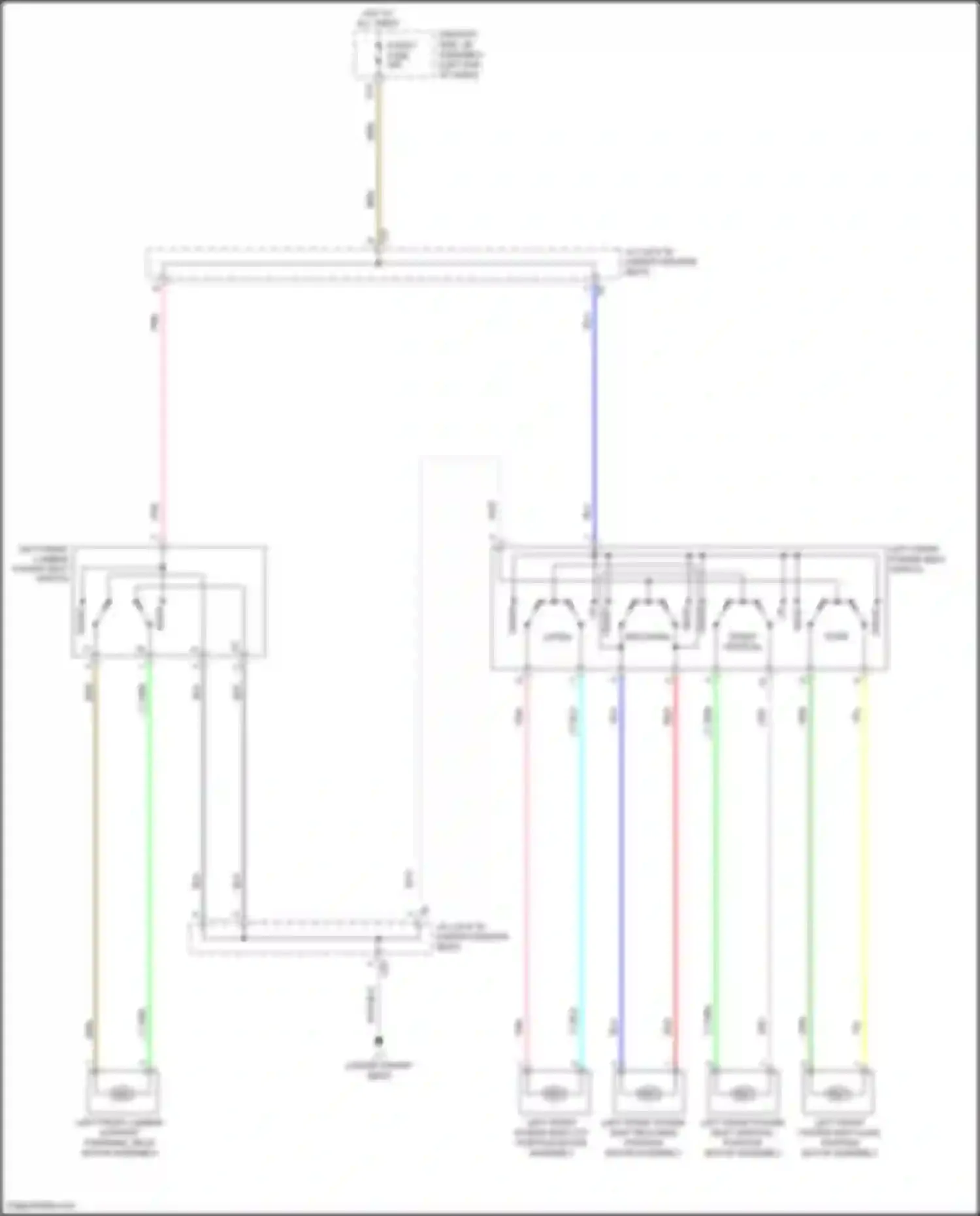 Wiring diagram left front power seat switch for Toyota Venza I facelift (2012-2017) (1 of 2)