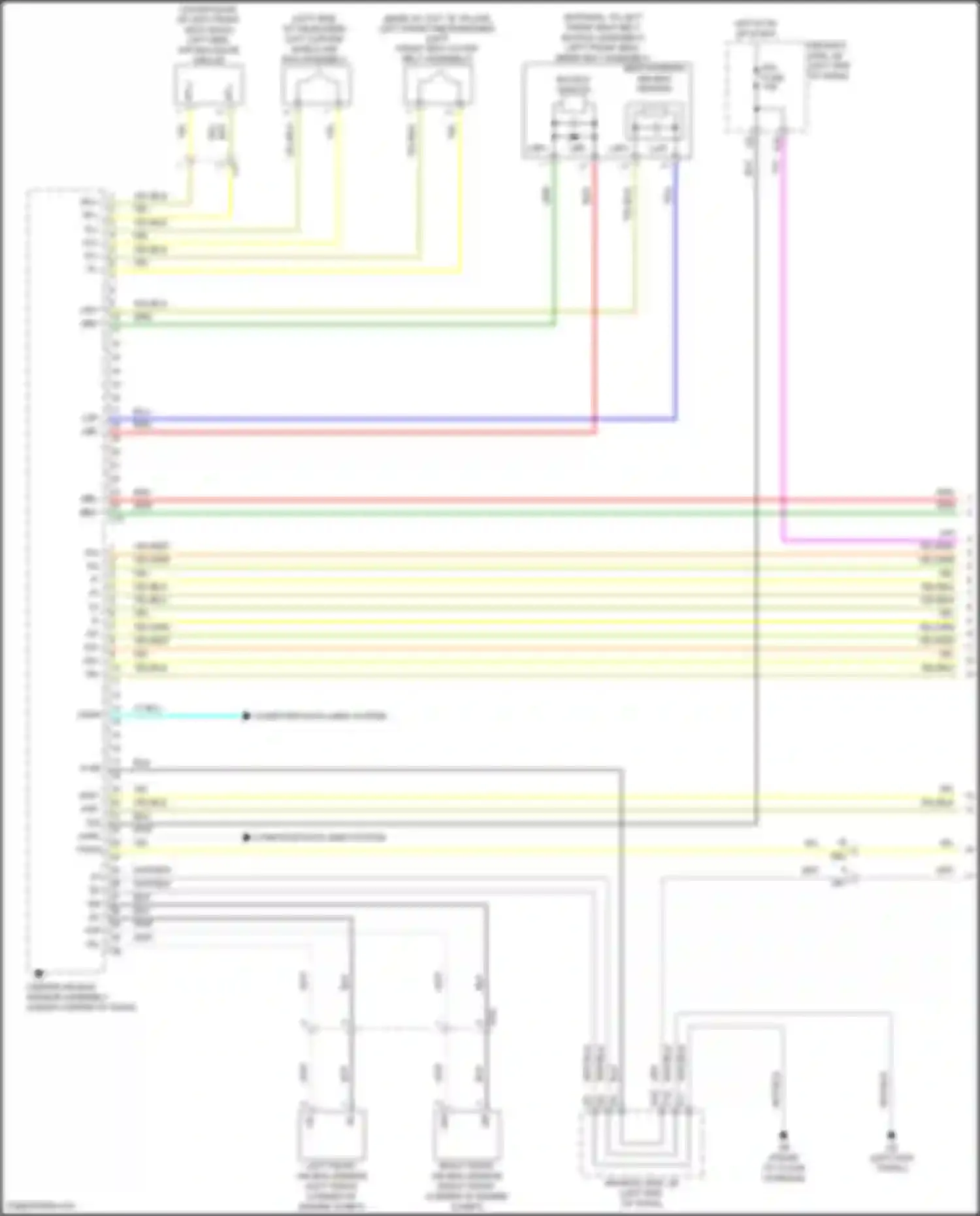 Wiring diagram left front seat inner belt assembly for Toyota Venza I facelift (2012-2017) (4 of 4)