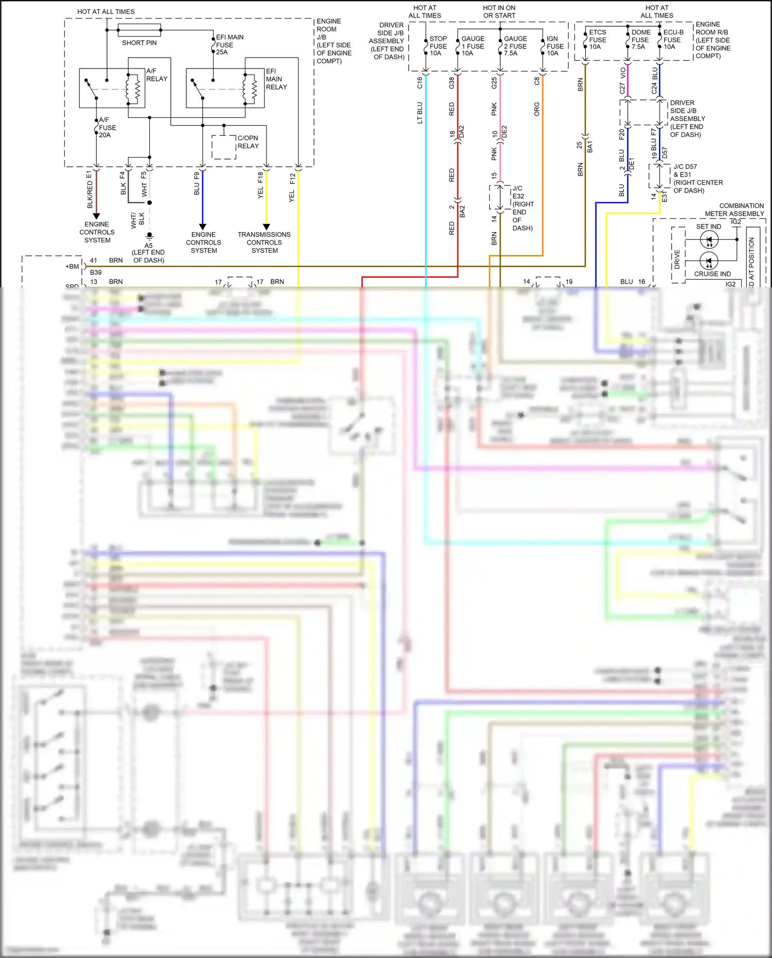 Toyota Venza I facelift (2012-2017) left rear speed sensor wiring diagram  (2 of 3)