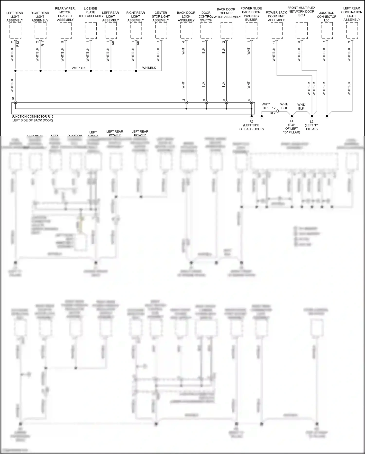 Toyota Venza I facelift (2012-2017) position control ecu, switch assembly wiring diagram  (3 of 4)