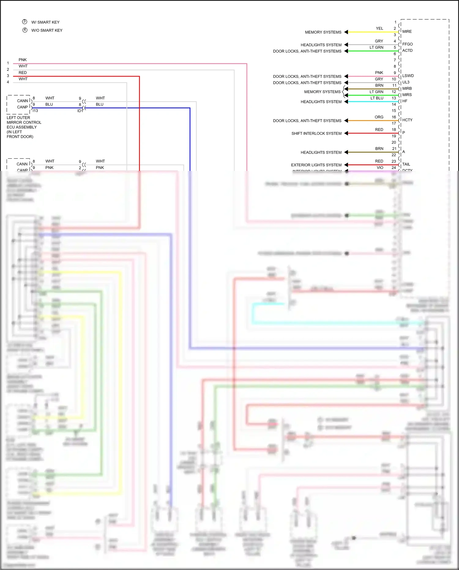 Toyota Venza I facelift (2012-2017) position control ecu, switch assembly wiring diagram  (1 of 4)