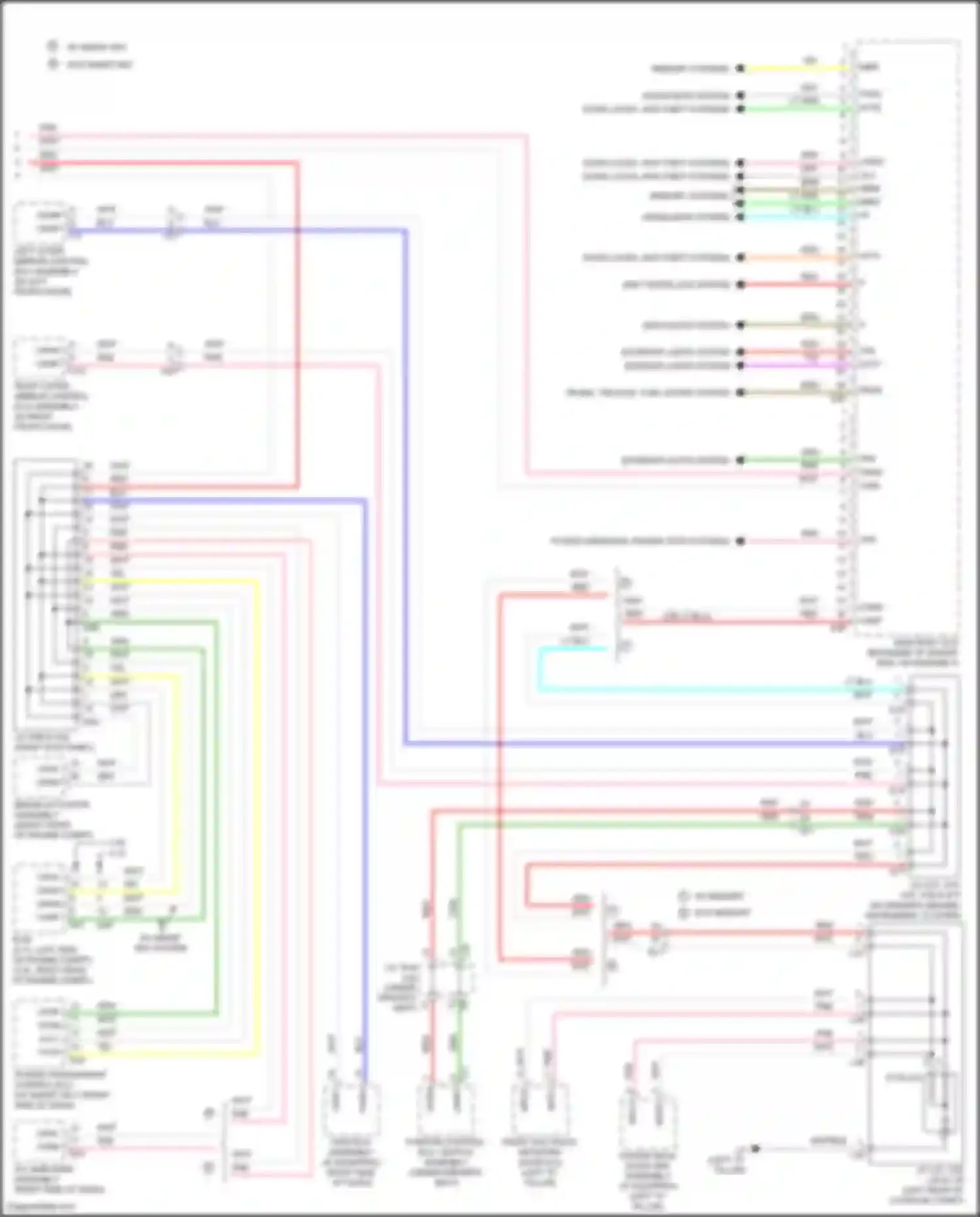 Wiring diagram power windows, power tops systems for Toyota Venza I facelift (2012-2017) (1 of 1)