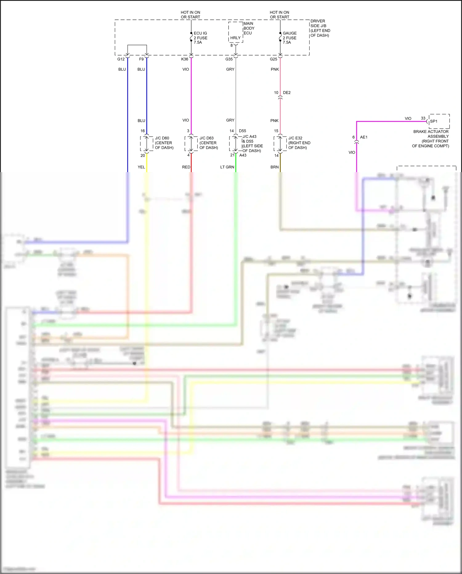 Toyota Venza I facelift (2012-2017) processor wiring diagram  (1 of 3)