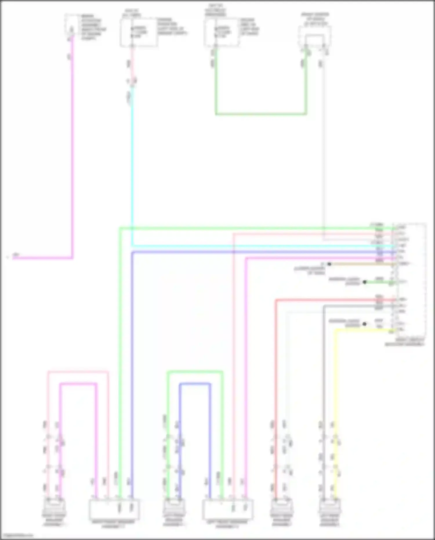 Wiring diagram right front speaker assembly 1 for Toyota Venza I facelift (2012-2017) (3 of 6)