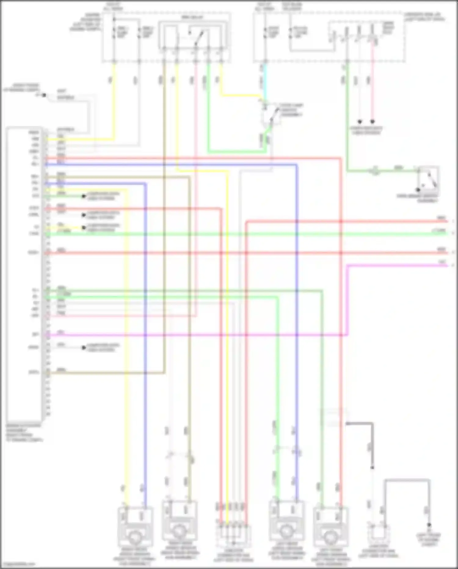 Wiring diagram right front speed sensor for Toyota Venza I facelift (2012-2017) (3 of 3)