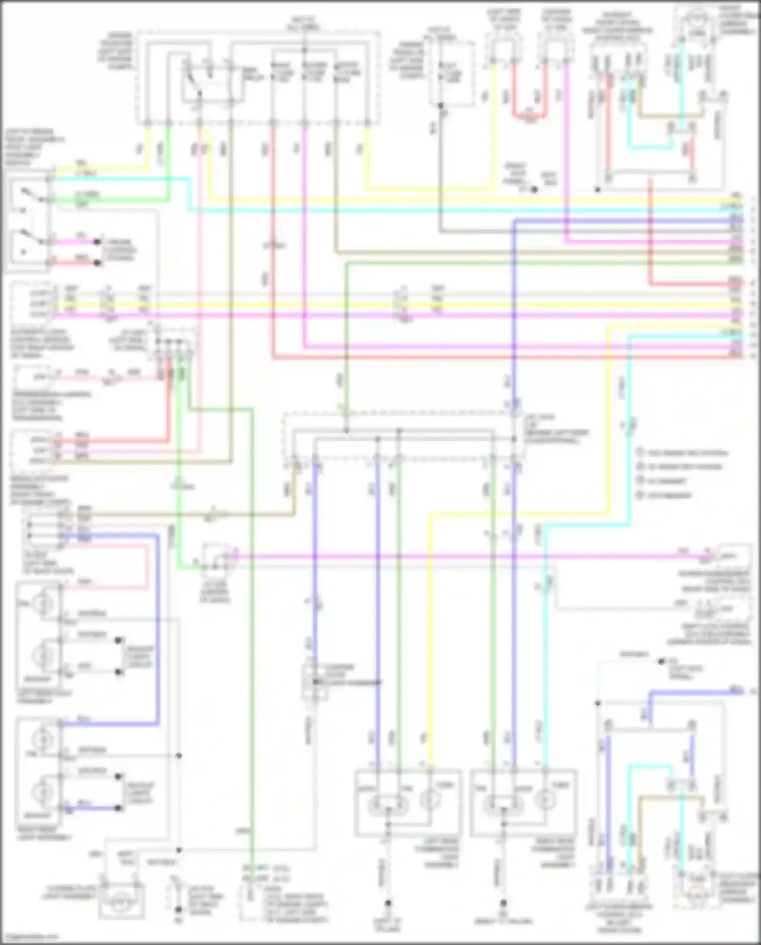 Wiring diagram right outer mirror control ecu for Toyota Venza I facelift (2012-2017) (2 of 3)