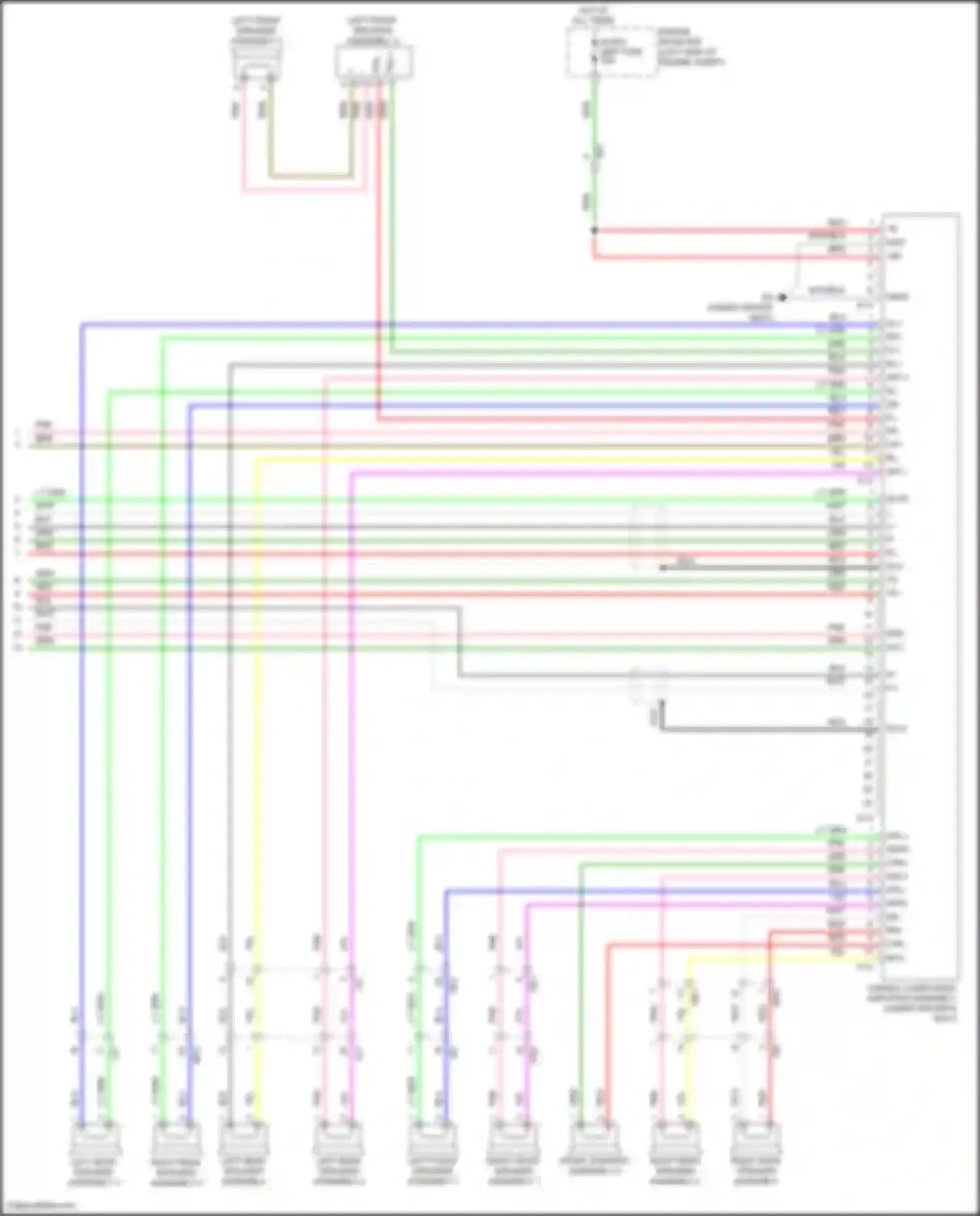 Wiring diagram right rear speaker assembly for Toyota Venza I facelift (2012-2017) (1 of 6)