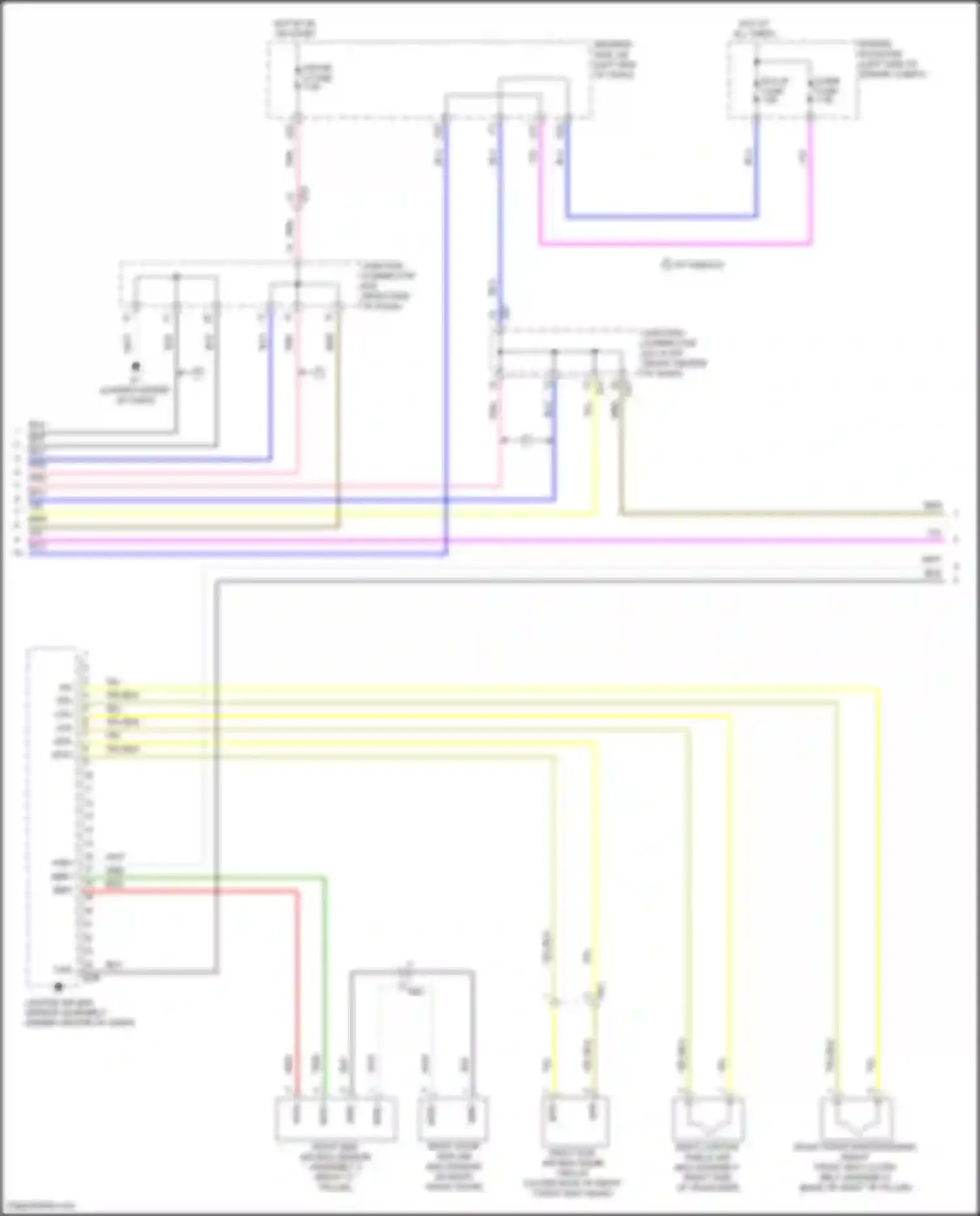 Wiring diagram tft display for Toyota Venza I facelift (2012-2017) (8 of 9)