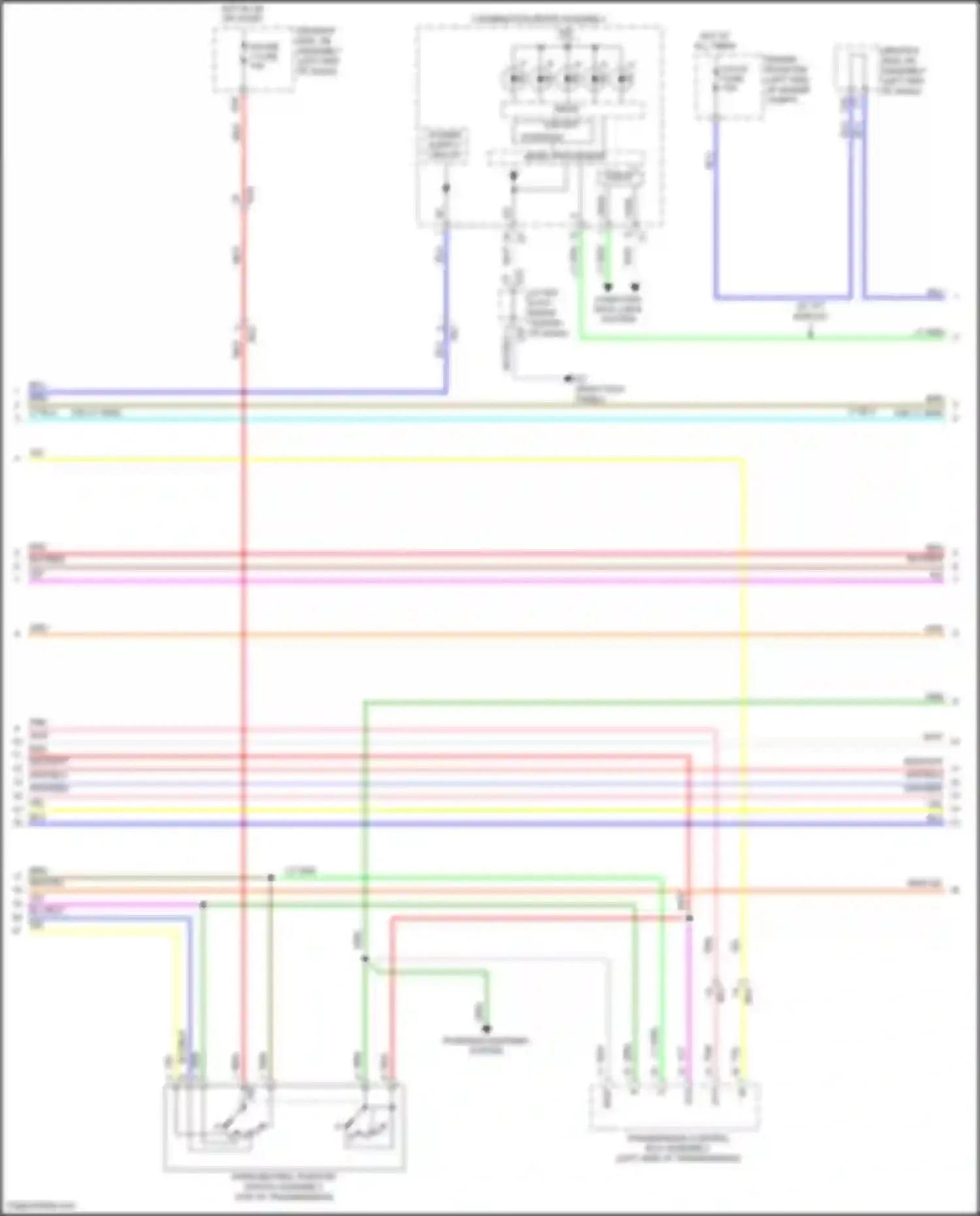 Wiring diagram w/ tft display for Toyota Venza I facelift (2012-2017) (3 of 3)