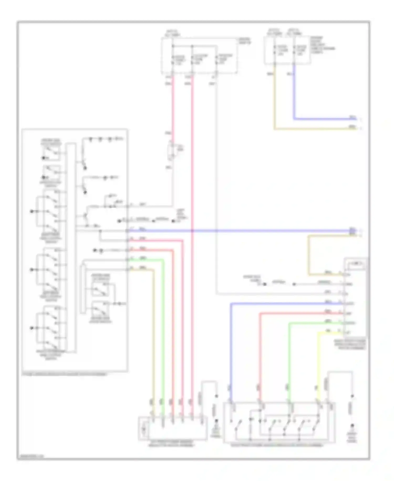 Venza Toyota I (2008-2012): Power windows circuit (1 of 2)