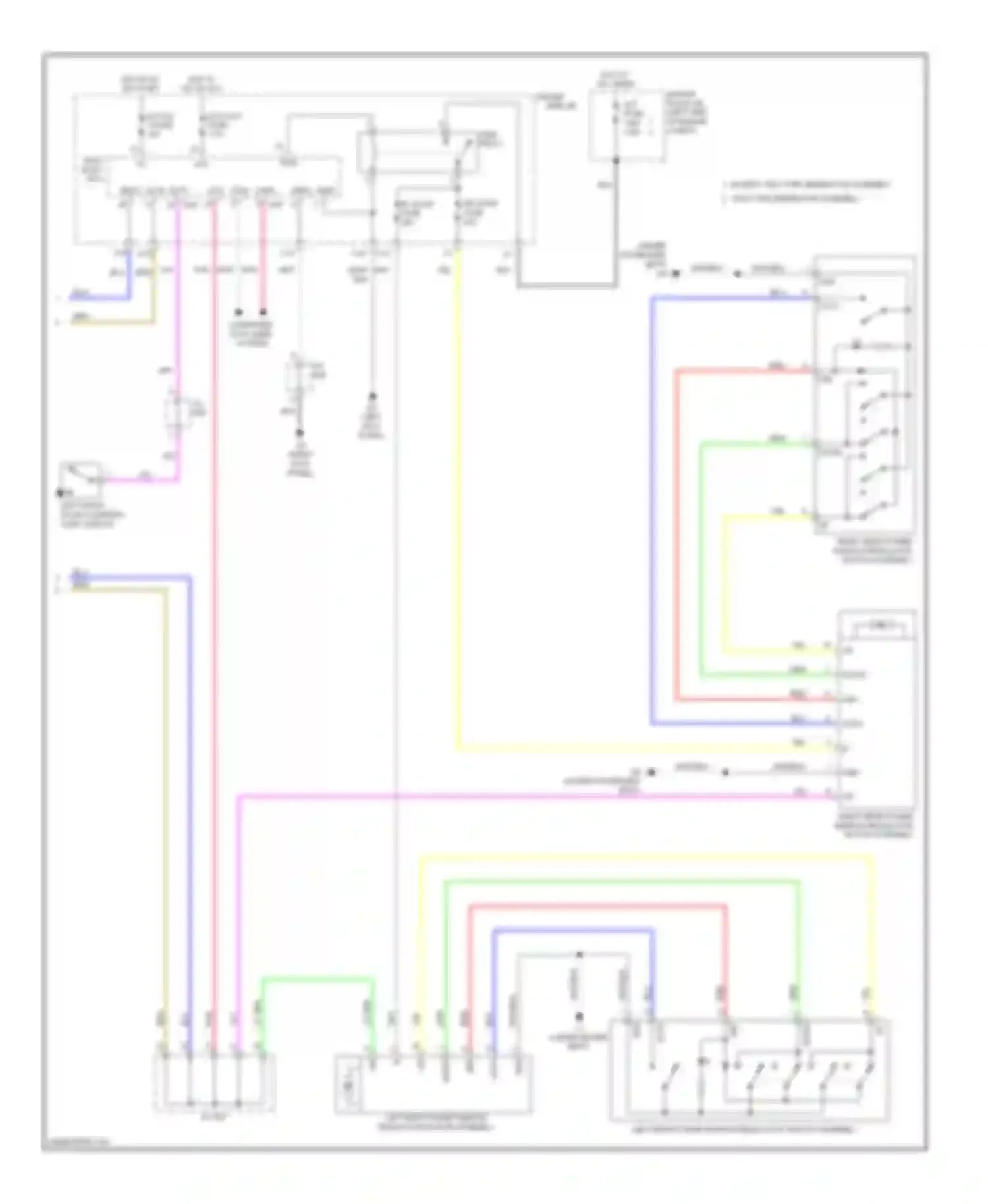 Venza Toyota I (2008-2012): Power windows circuit (2 of 2)