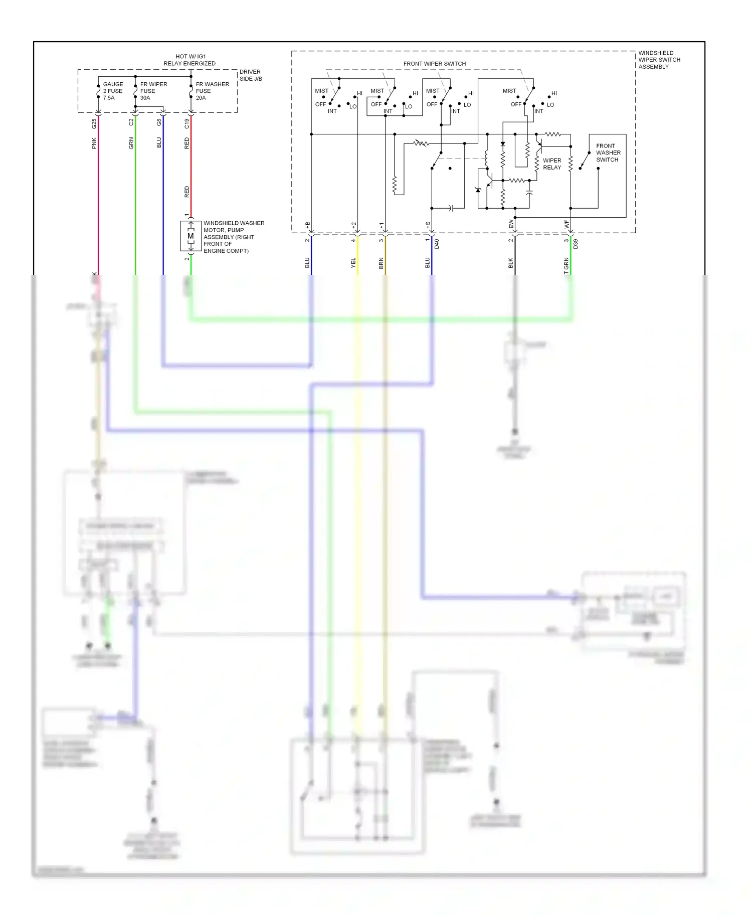 Wiring diagram accessory meter assembly for Toyota Venza I (2008-2012) (15 of 19)