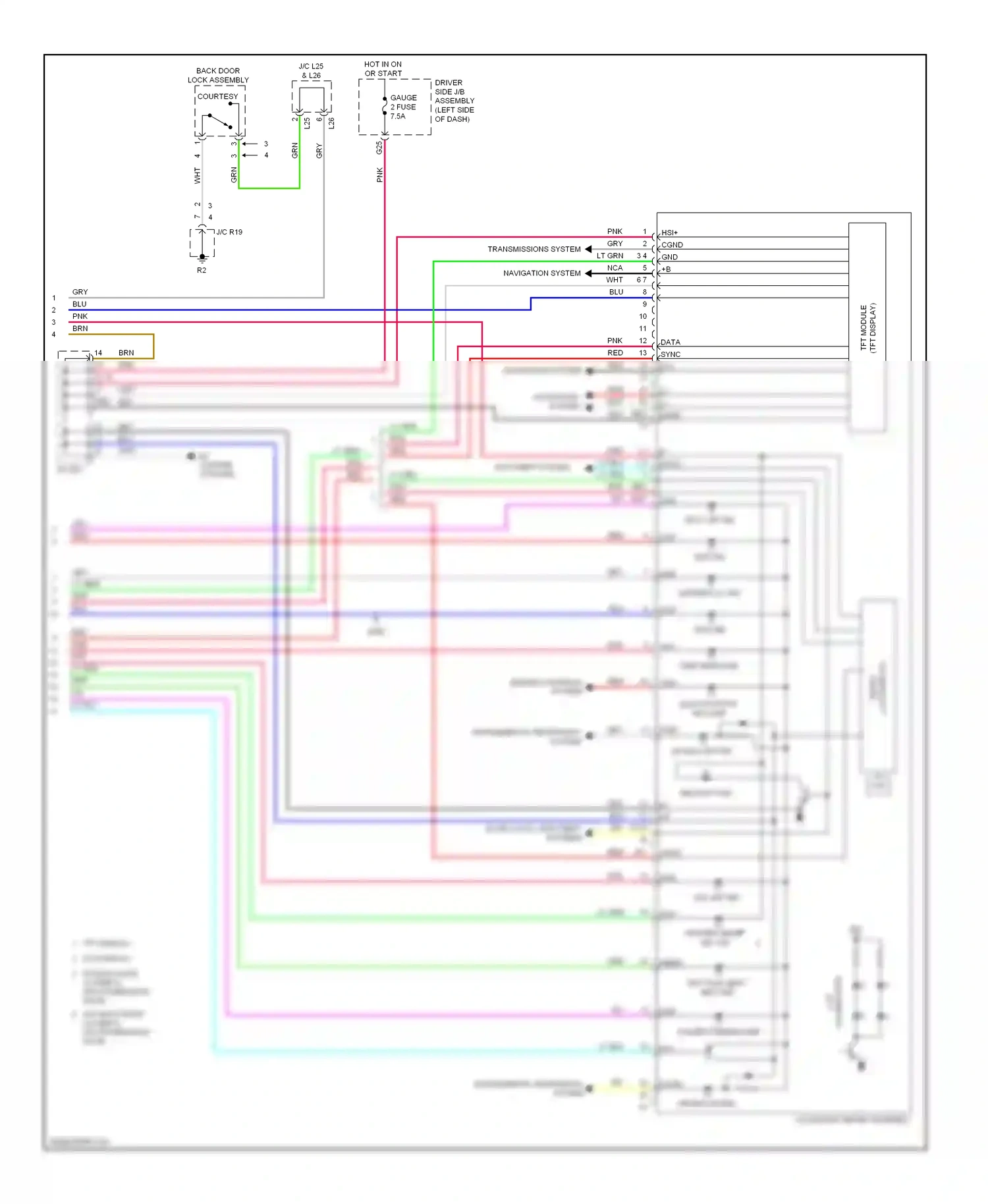 Wiring diagram accessory meter assembly for Toyota Venza I (2008-2012) (6 of 19)