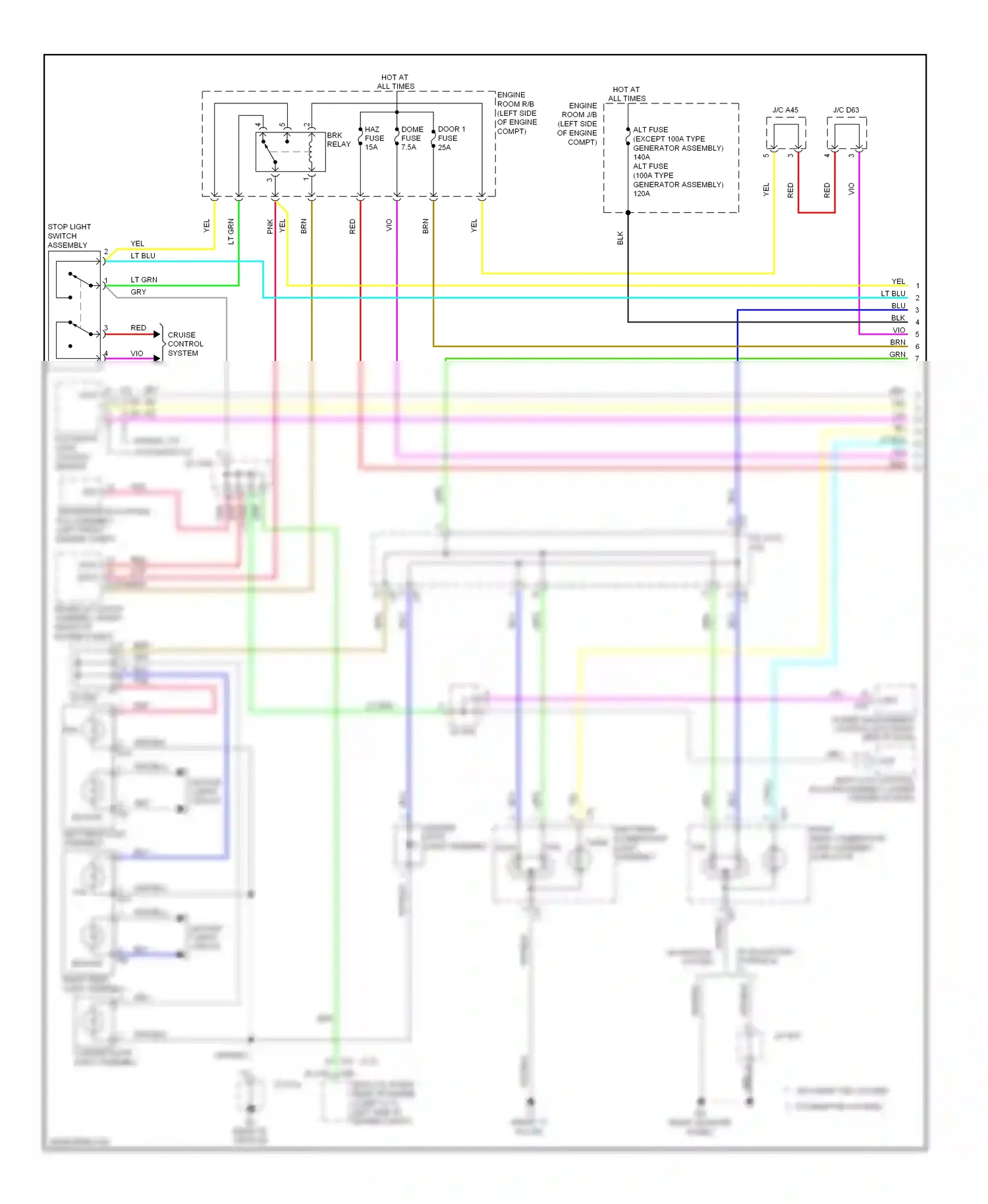 Wiring diagram automatic light control sensor for Toyota Venza I (2008-2012) (1 of 2)
