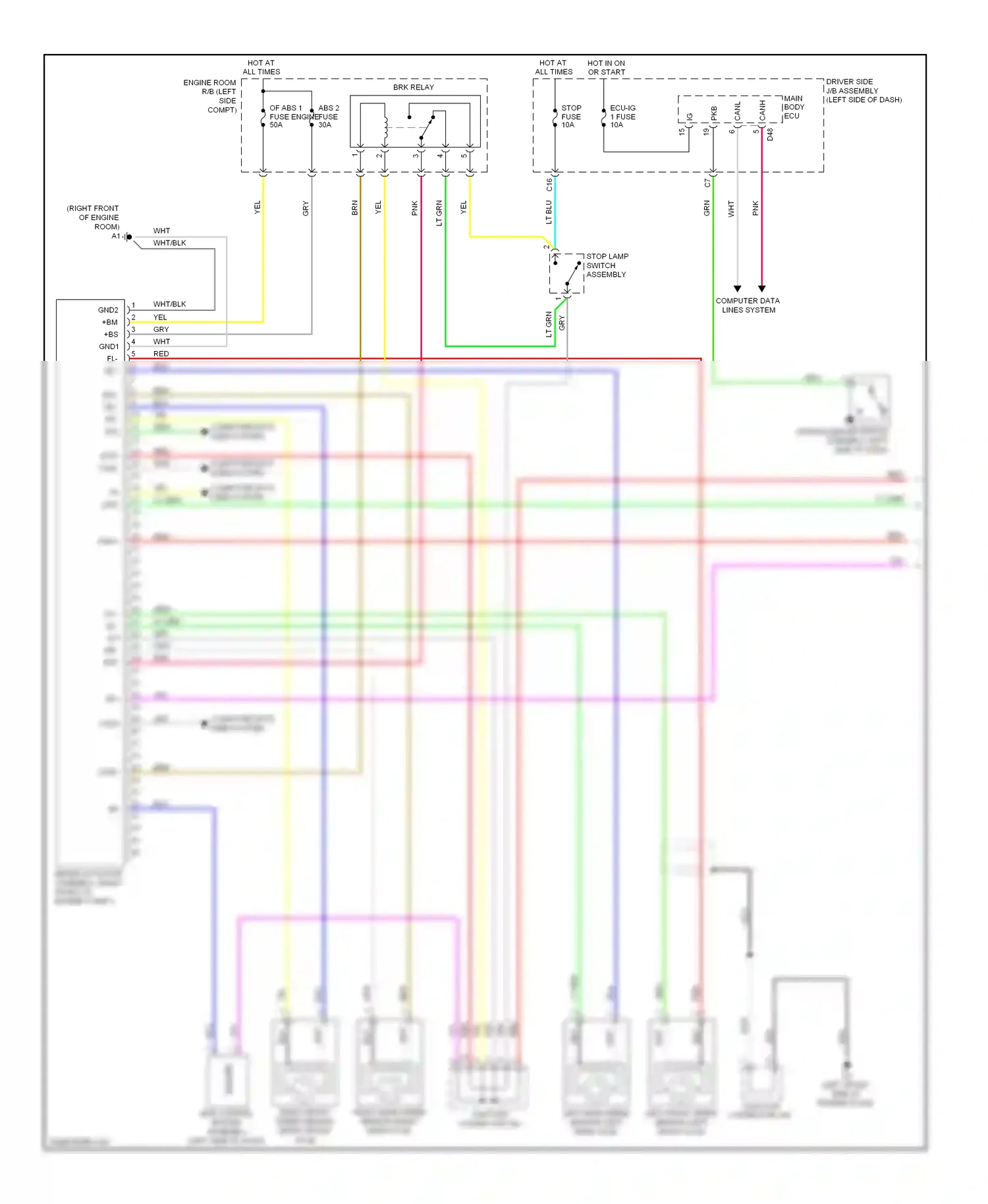 Wiring diagram computer data lines system for Toyota Venza I (2008-2012) (5 of 54)