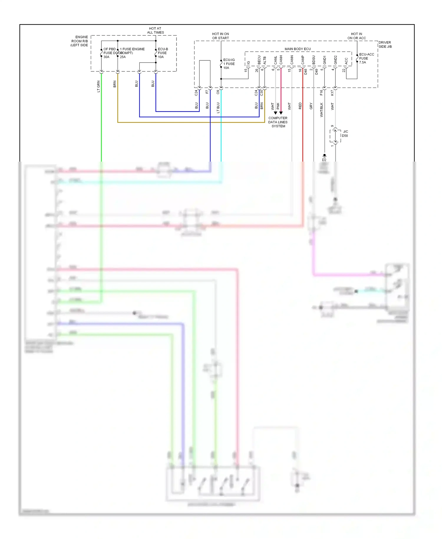 Wiring diagram computer data lines system for Toyota Venza I (2008-2012) (47 of 54)
