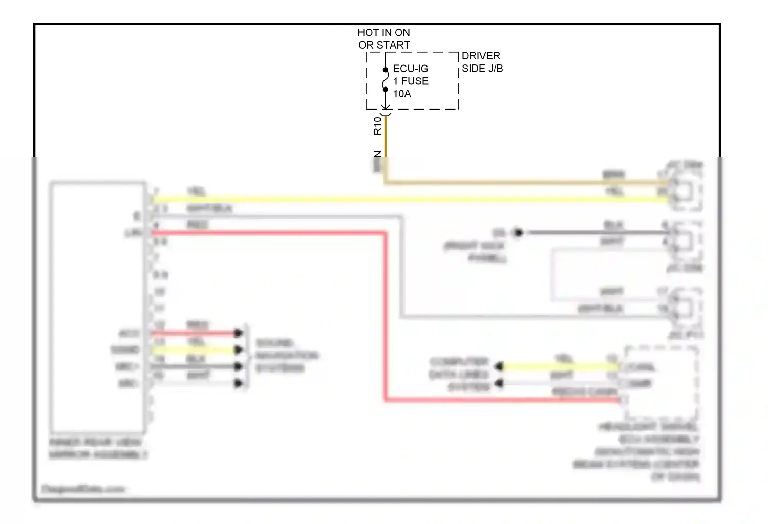 Wiring diagram computer data lines system for Toyota Venza I (2008-2012) (31 of 54)