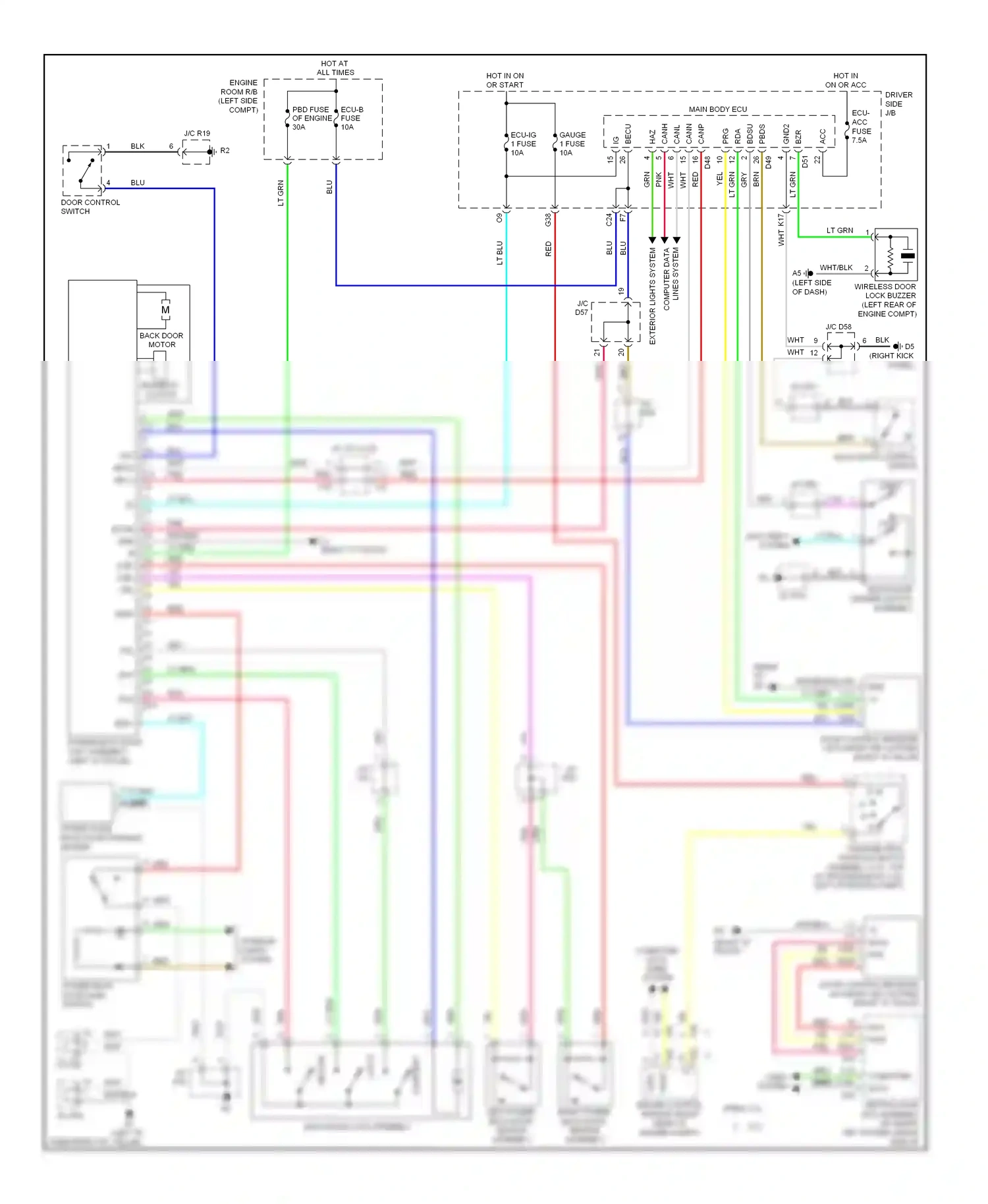 Wiring diagram computer data lines system for Toyota Venza I (2008-2012) (48 of 54)