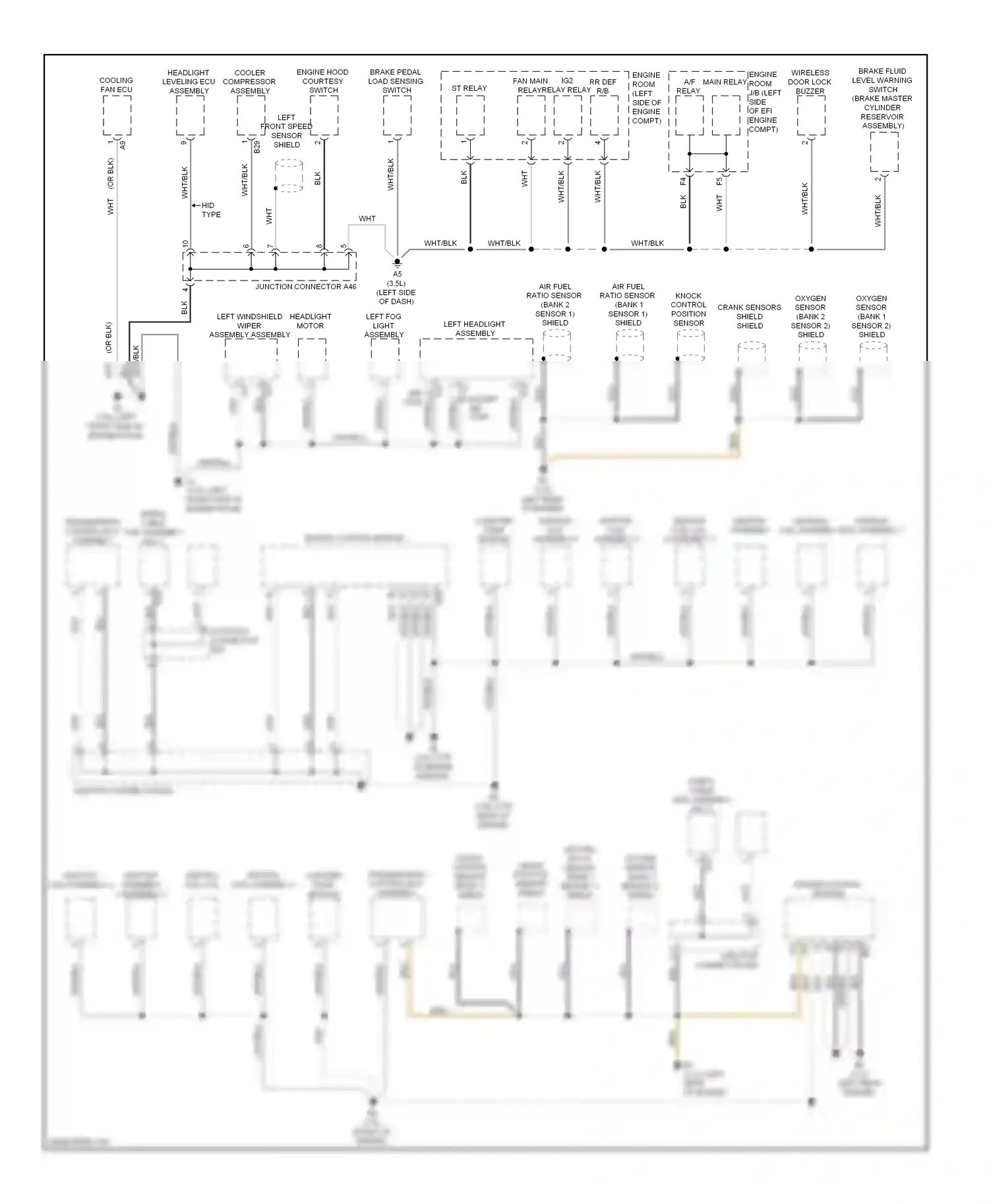 Wiring diagram cooler compressor assembly for Toyota Venza I (2008-2012) (1 of 2)