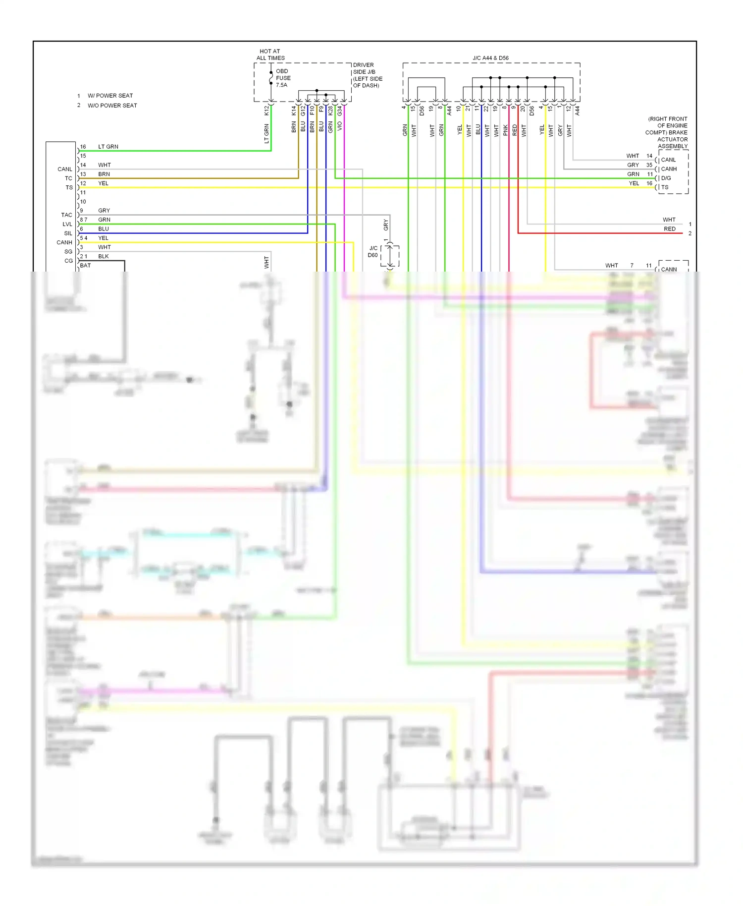 Wiring diagram hid type for Toyota Venza I (2008-2012) (1 of 3)