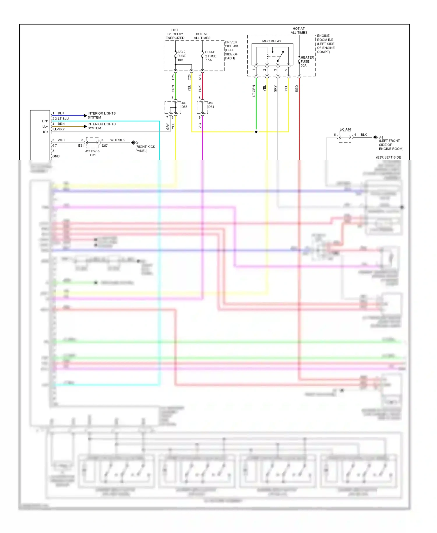 Wiring diagram lock sensor for Toyota Venza I (2008-2012) (1 of 1)