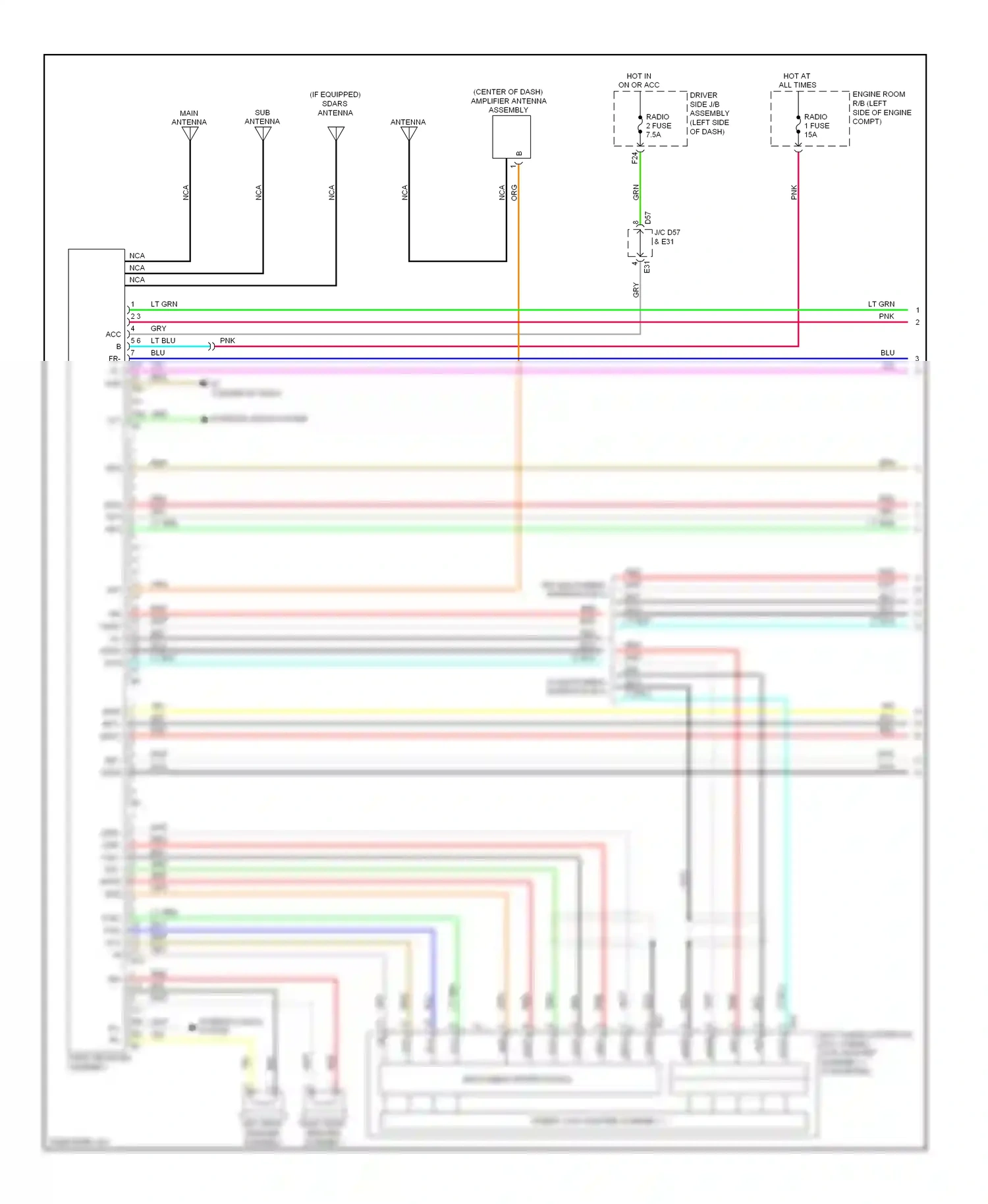 Wiring diagram multi-media interface ecu for Toyota Venza I (2008-2012) (3 of 4)