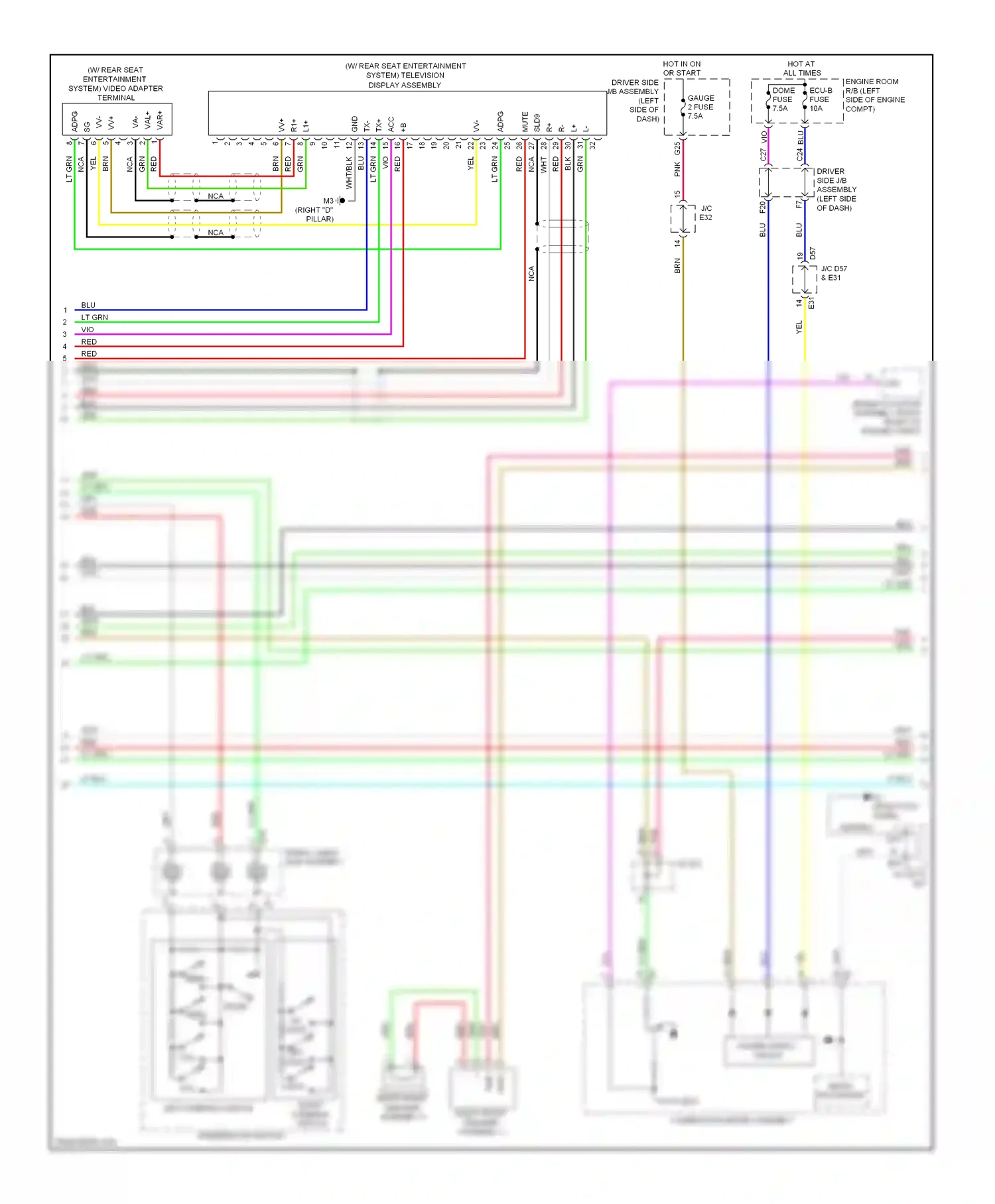 Wiring diagram off hook for Toyota Venza I (2008-2012) (2 of 3)