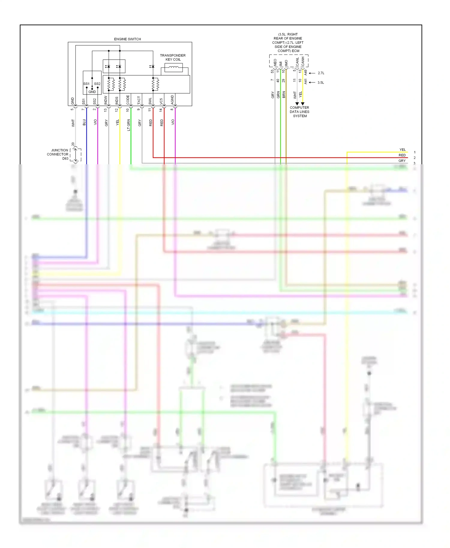 Wiring diagram security ind for Toyota Venza I (2008-2012) (2 of 6)