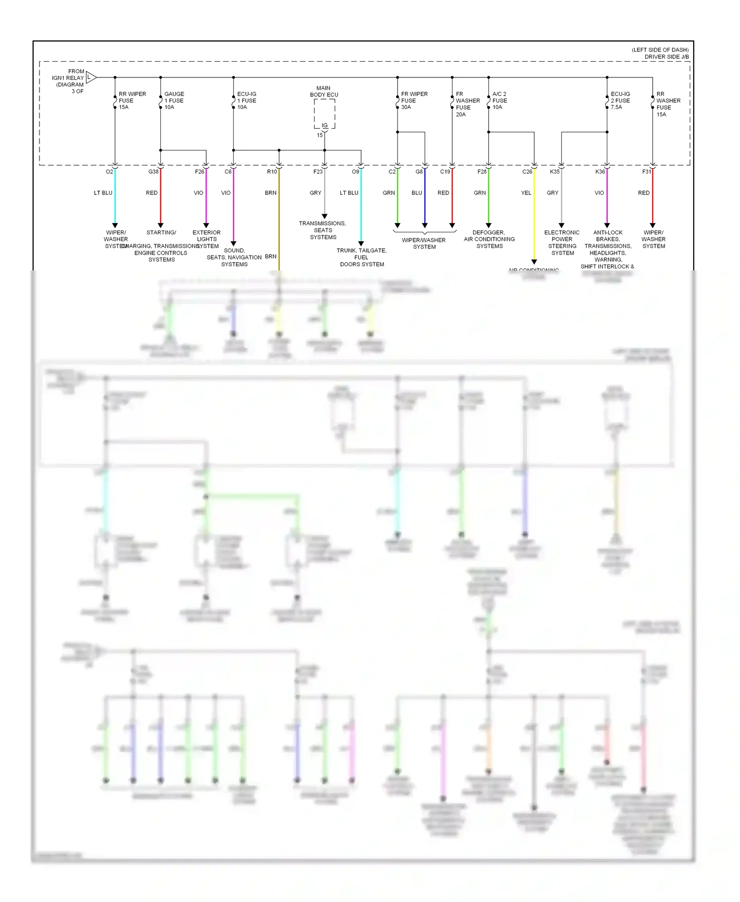 Wiring diagram shift interlock system for Toyota Venza I (2008-2012) (3 of 4)
