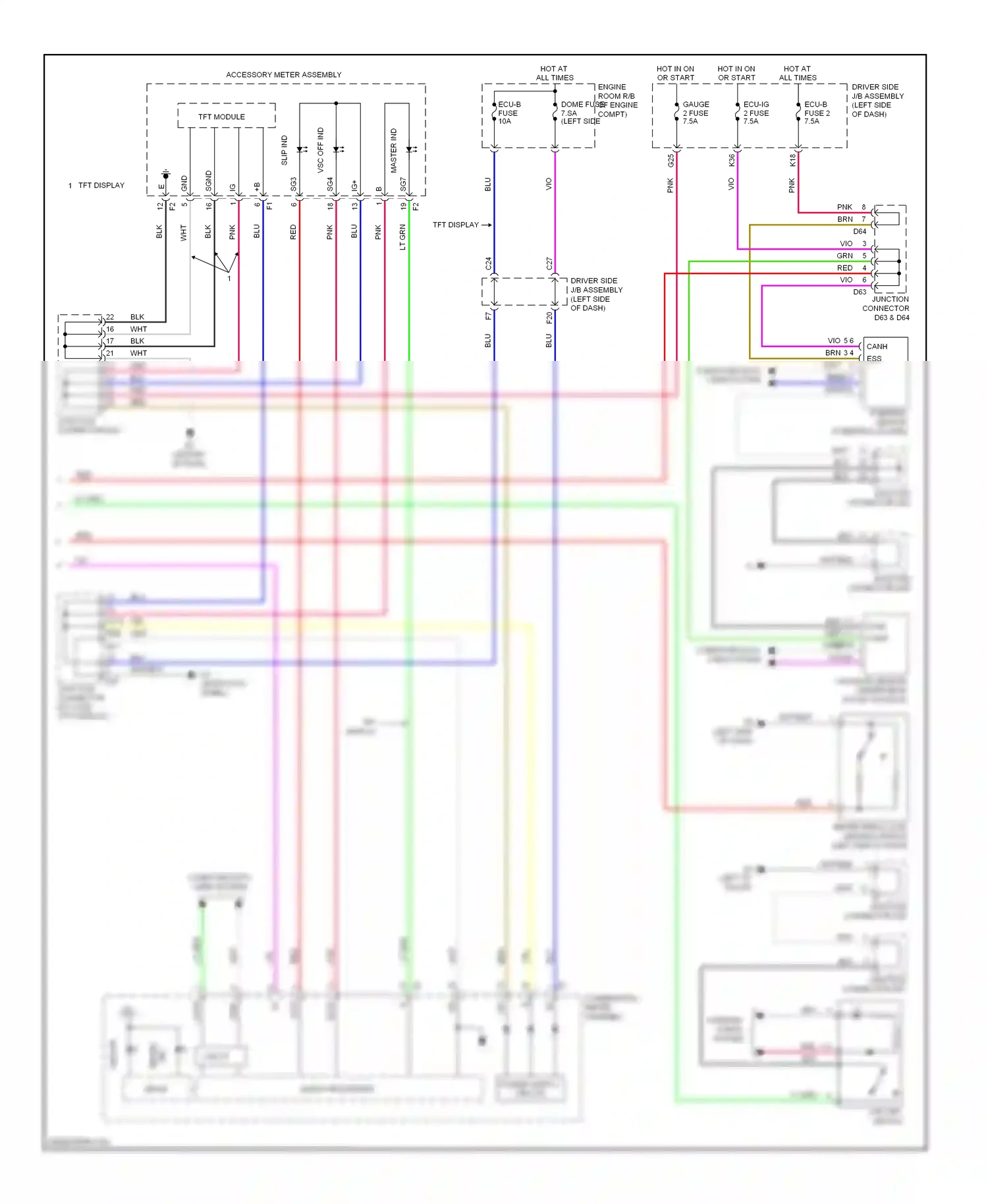 Wiring diagram steering sensor for Toyota Venza I (2008-2012) (1 of 1)