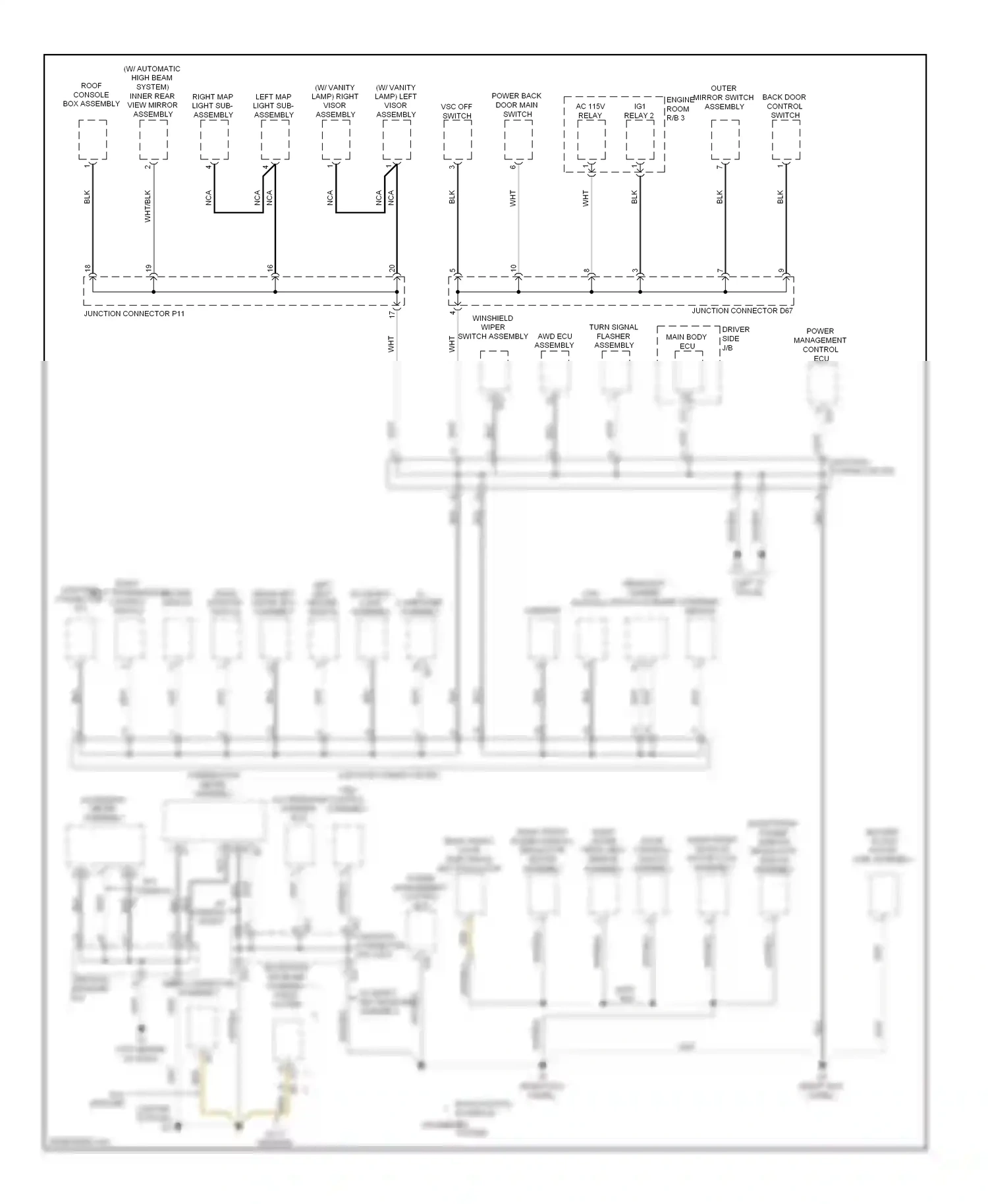 Wiring diagram w/ navigation system w/o navigation 2 2 system for Toyota Venza I (2008-2012) (1 of 1)